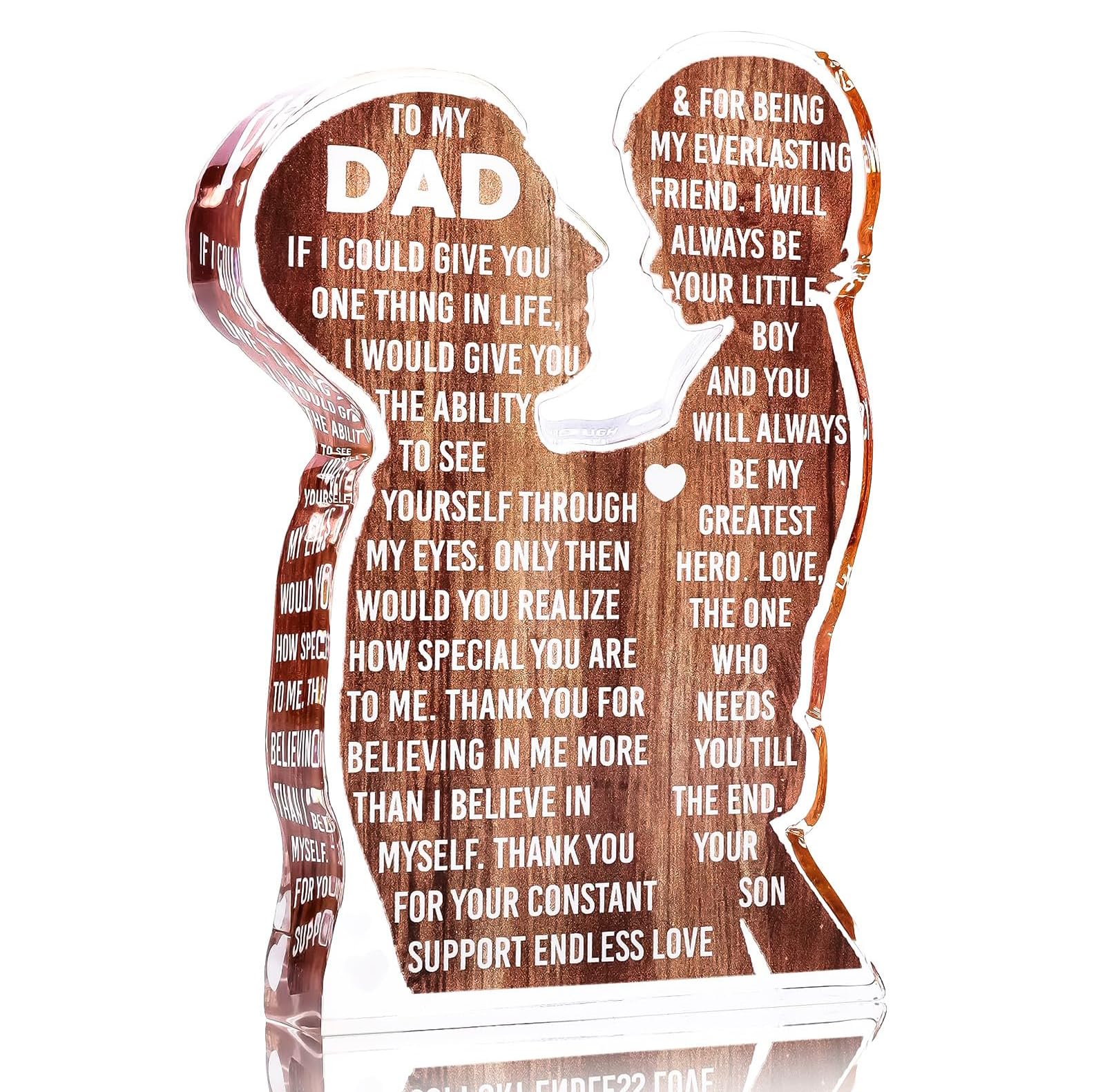 Fathers Day Funny Gifts From Son Dad Birthday Gift Acrylic Plaque Sign The Best Ideas Home or Desk Decorations for Father’S Daygifts Suitable for As A Gift For Father’S Day, A Birthday or Christmas