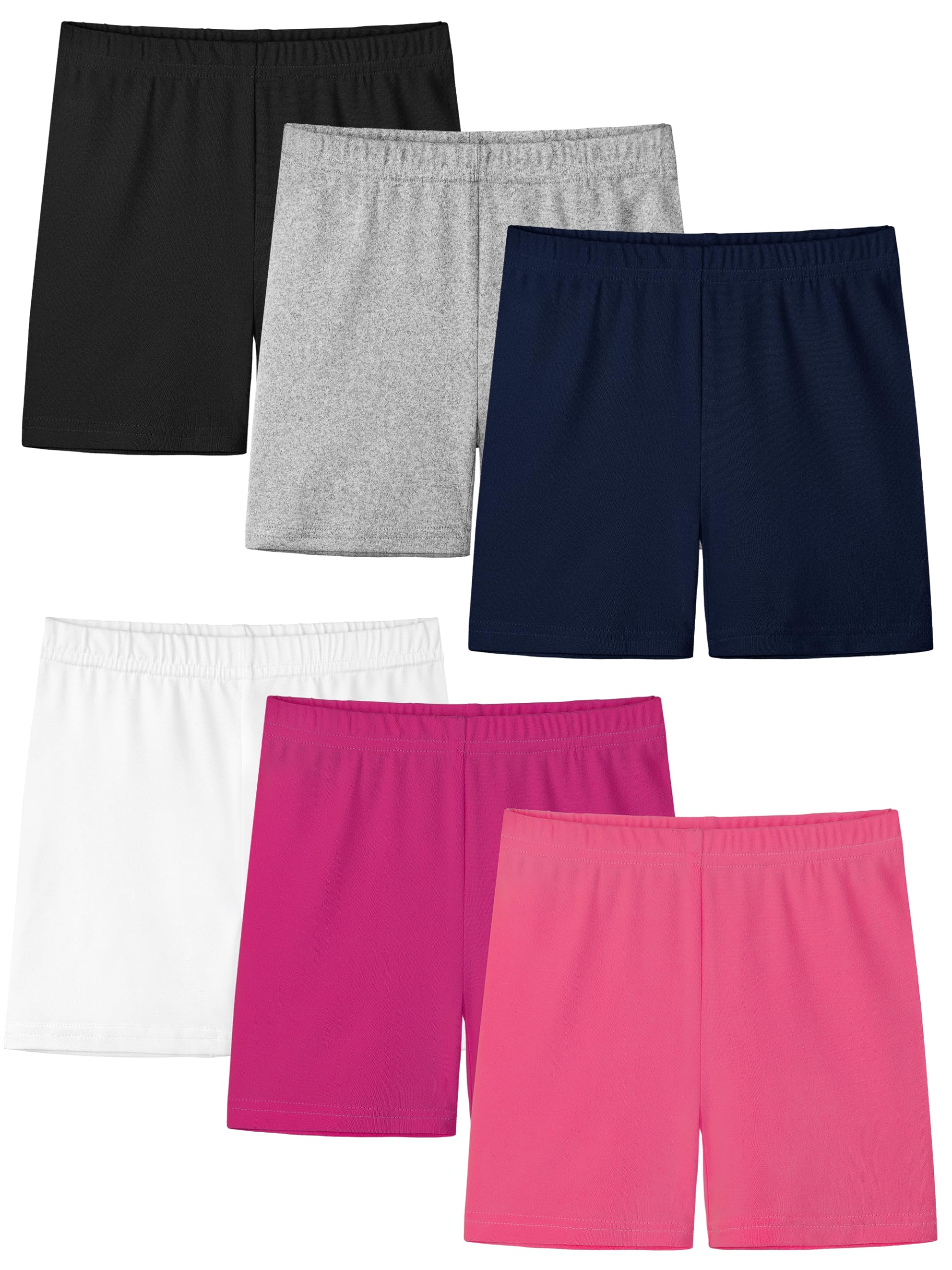 Resinta 6 Pack Girls Bike Shorts Toddler Under Dress Dance Cartwheel Shorts