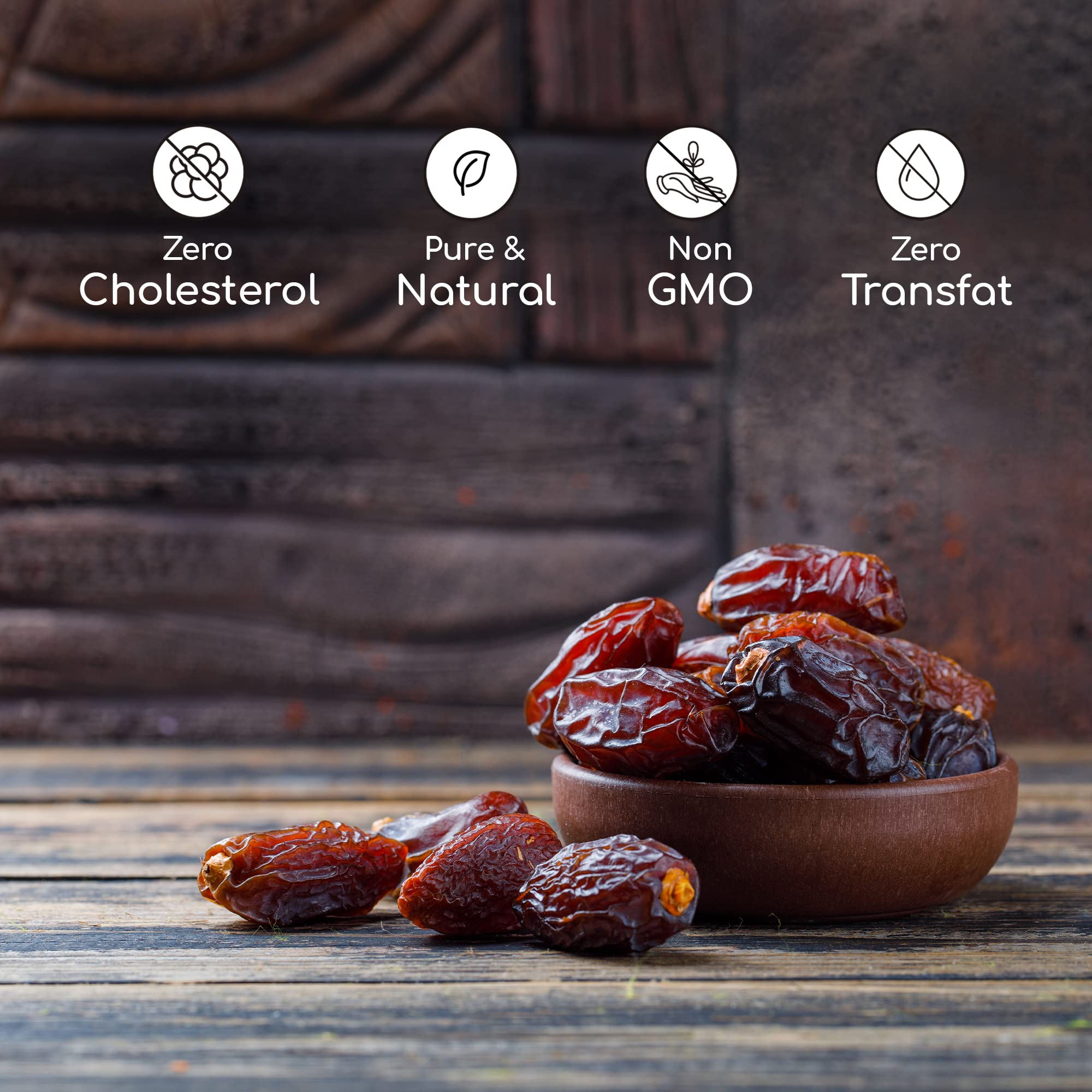 Ziofit Classic Sultan Dates, Dry Fruit for Weight Management, Soft Chewy Texture & Sweet Caramel Taste, 250 g - Image 3 thumbnail