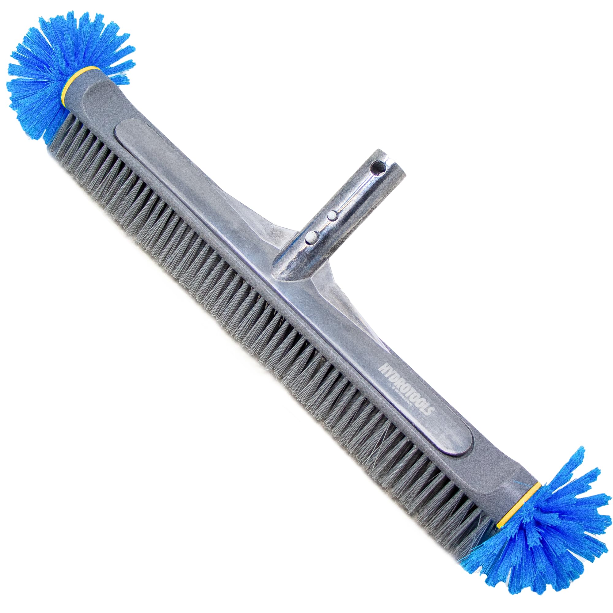 SWIMLINE HYDROTOOLS Pool 22 Inch Brush Head W/ Strong 360 Degree Bristles Compatible With Poles For Inground & Above Ground Pools | Metal Reinforced Neck | For Wall, Floor, Tiles, Steps, Corners