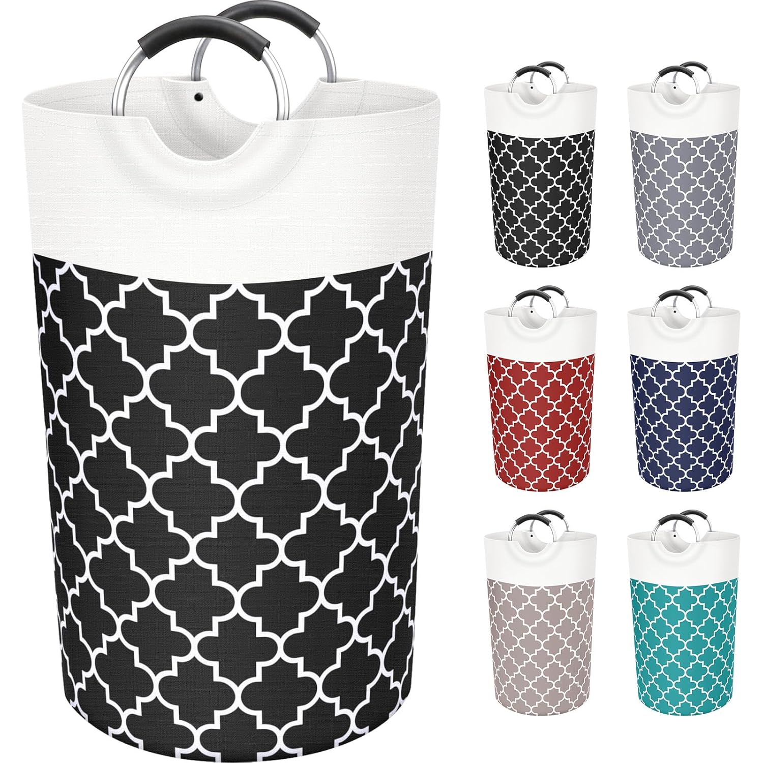Large Laundry Hampe Basket Washing Bin Clothes Bag Collapsible Tall with Handles Waterproof Travel Bathroom College Essentials Storage
