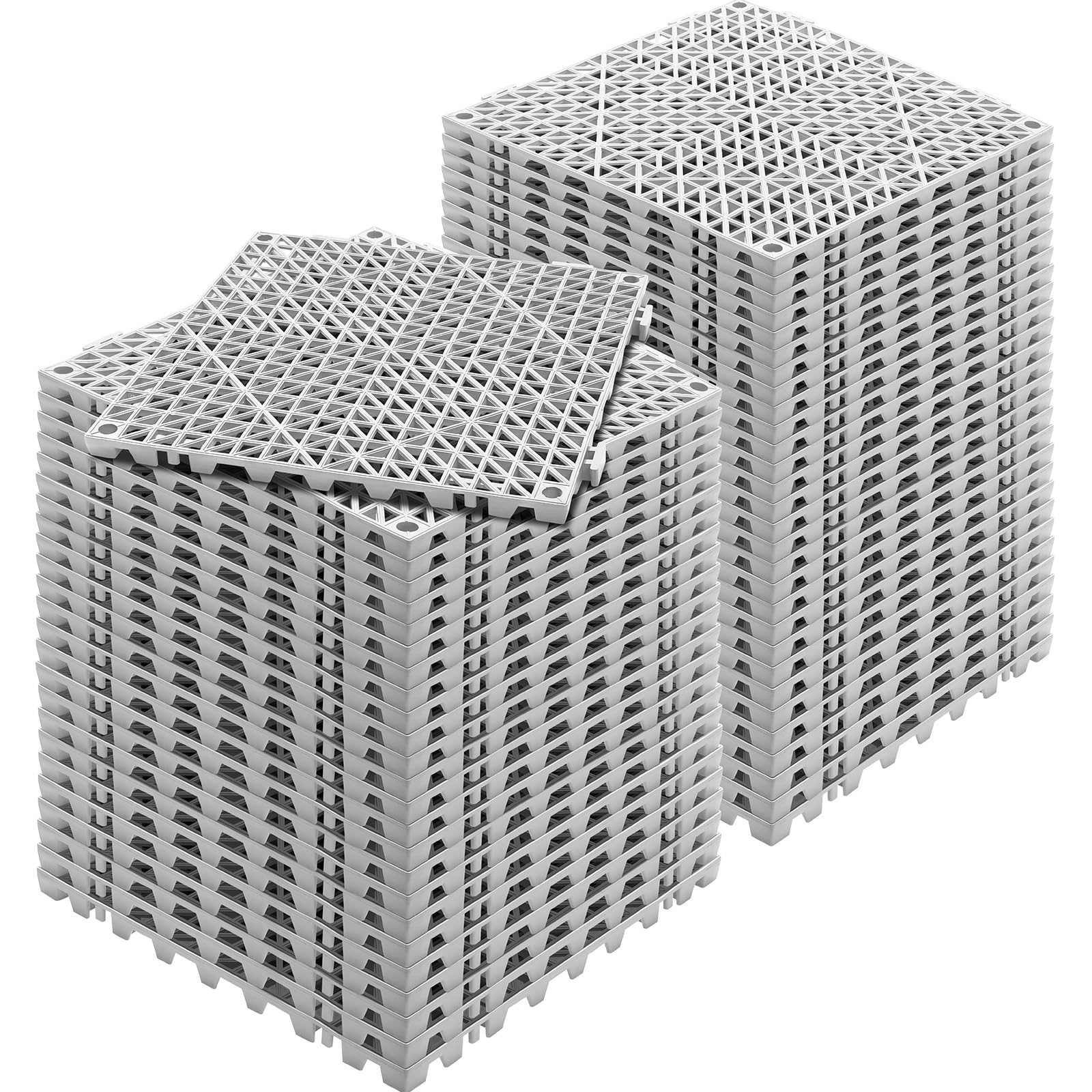 Happybuy 55PCS Interlocking Drainage Tiles, 12