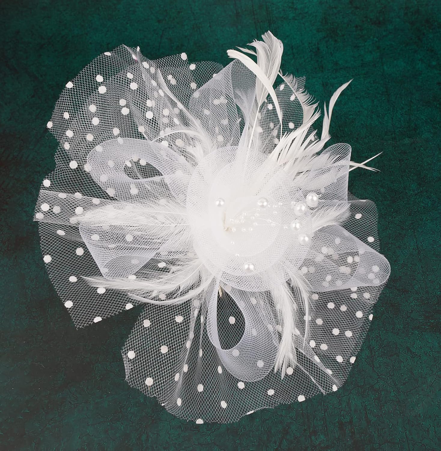 Cizoe Fascinators Hat for Women Tea Party Headband Kentucky Derby Wedding Flower Cocktail Mesh Feathers Hair Clip - Image 6