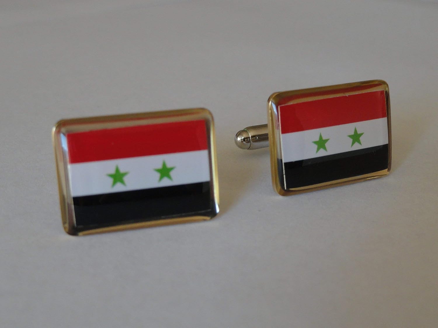 Syrian Flag Cufflinks, Lapel Pins, Tie Bars, Earrings, Jewelry and Accessories