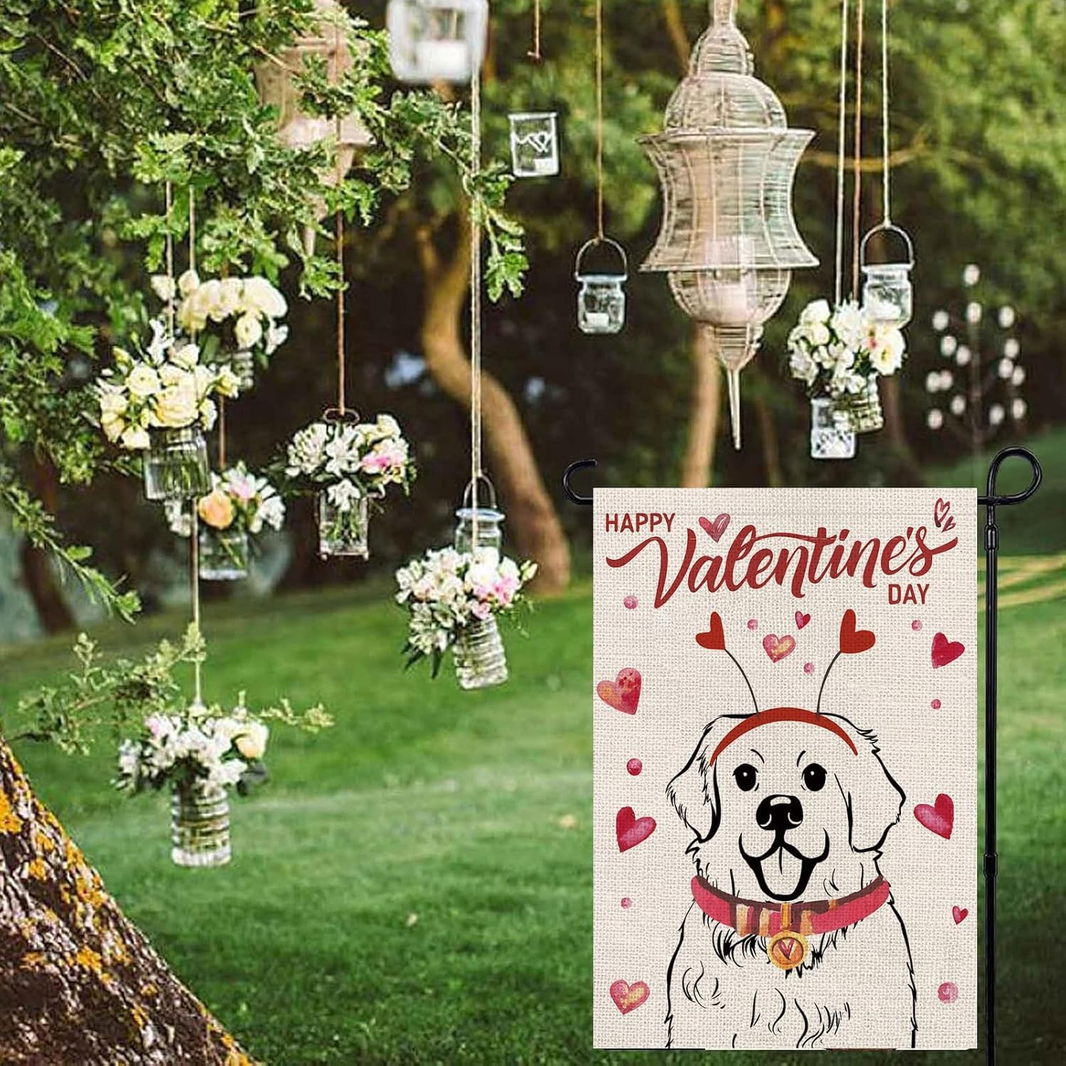 Seasonal Garden Flags Great Pyrenees Double Sided Flags Set of 11 Holiday Farmhouse Indoor Outdoor Yard Lawn Christmas Gifts Decorations 12.5x18 Inch - Image 4