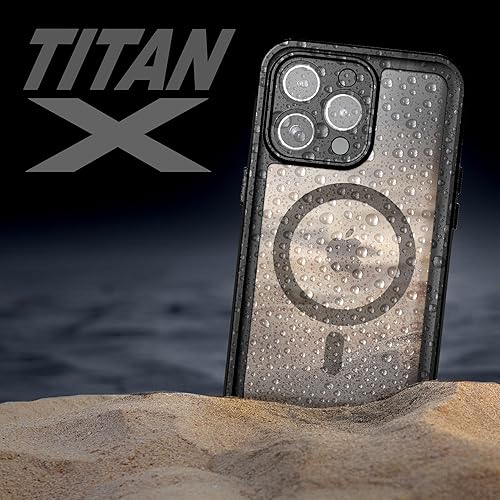 Miniatura 9 de Encased Titan - Funda impermeable para iPhone 15 Pro con clip para cinturón (compatible con MagSafe), funda protectora de cuerpo completo con funda