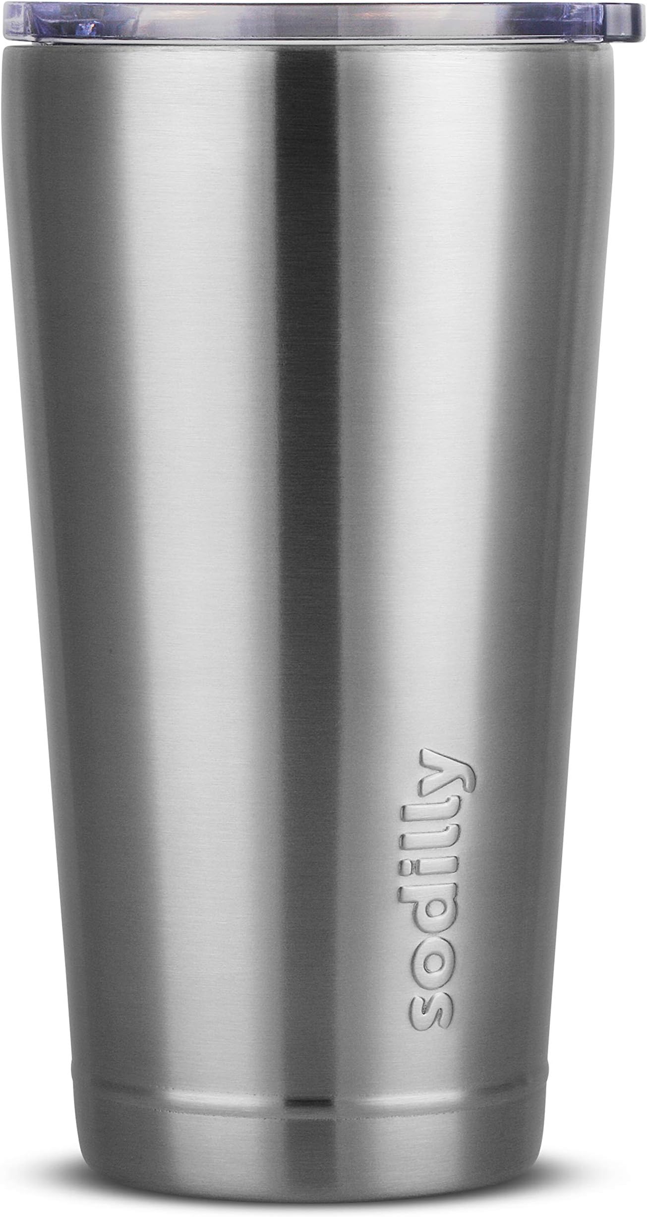 SODILLY 16 oz Stainless Steel Tumbler w/Lid, 1 Pack - Premium Double Wall Vacuum Insulated Travel Mug Cup - Great for Hot Cold Drinks Coffee Beverages - Home Office Outdoor Camping