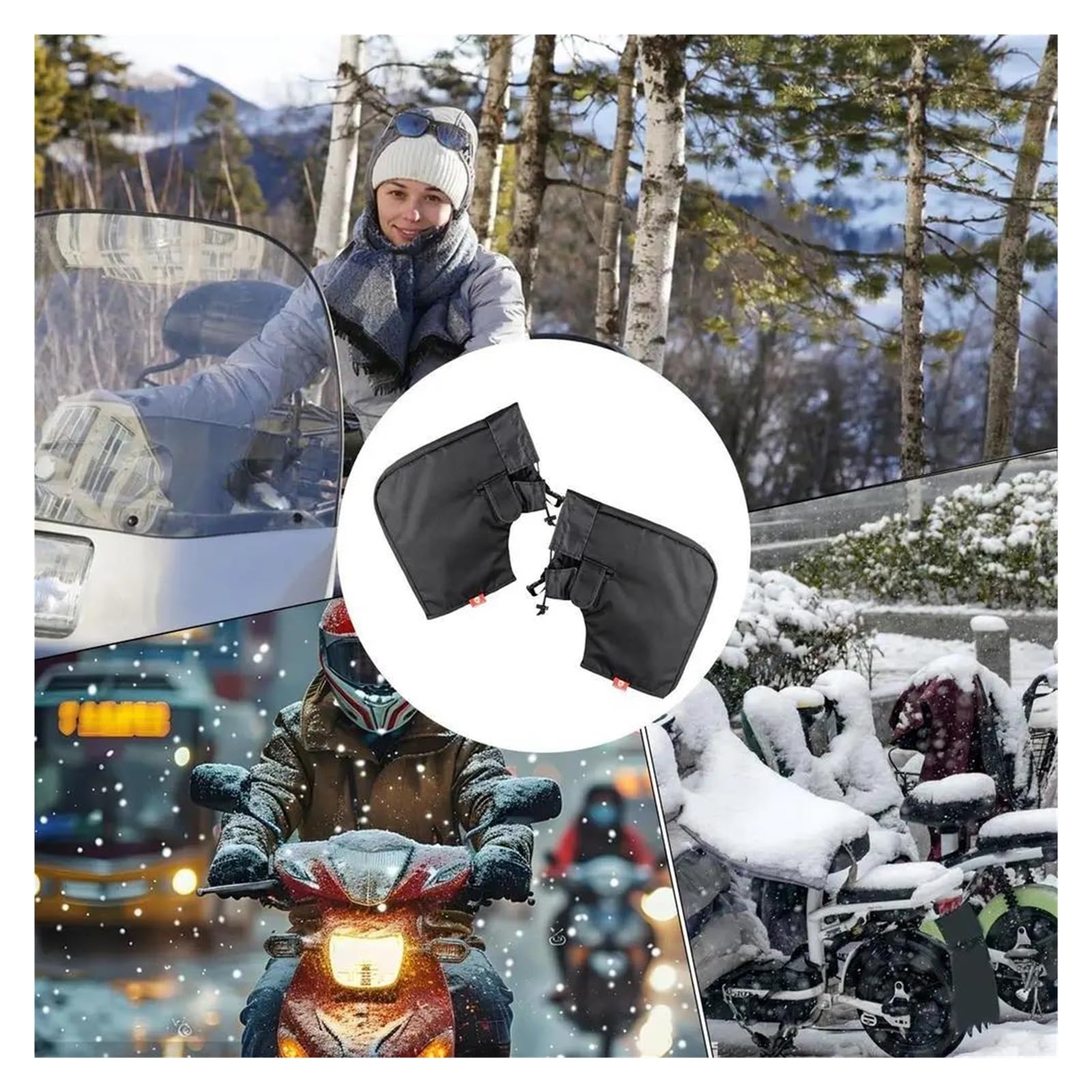 Guantes Térmicos para Motocicleta para Kymco DTX 125 250 350 360 Manoplas Térmicas De Invierno para Manillar De Moto
