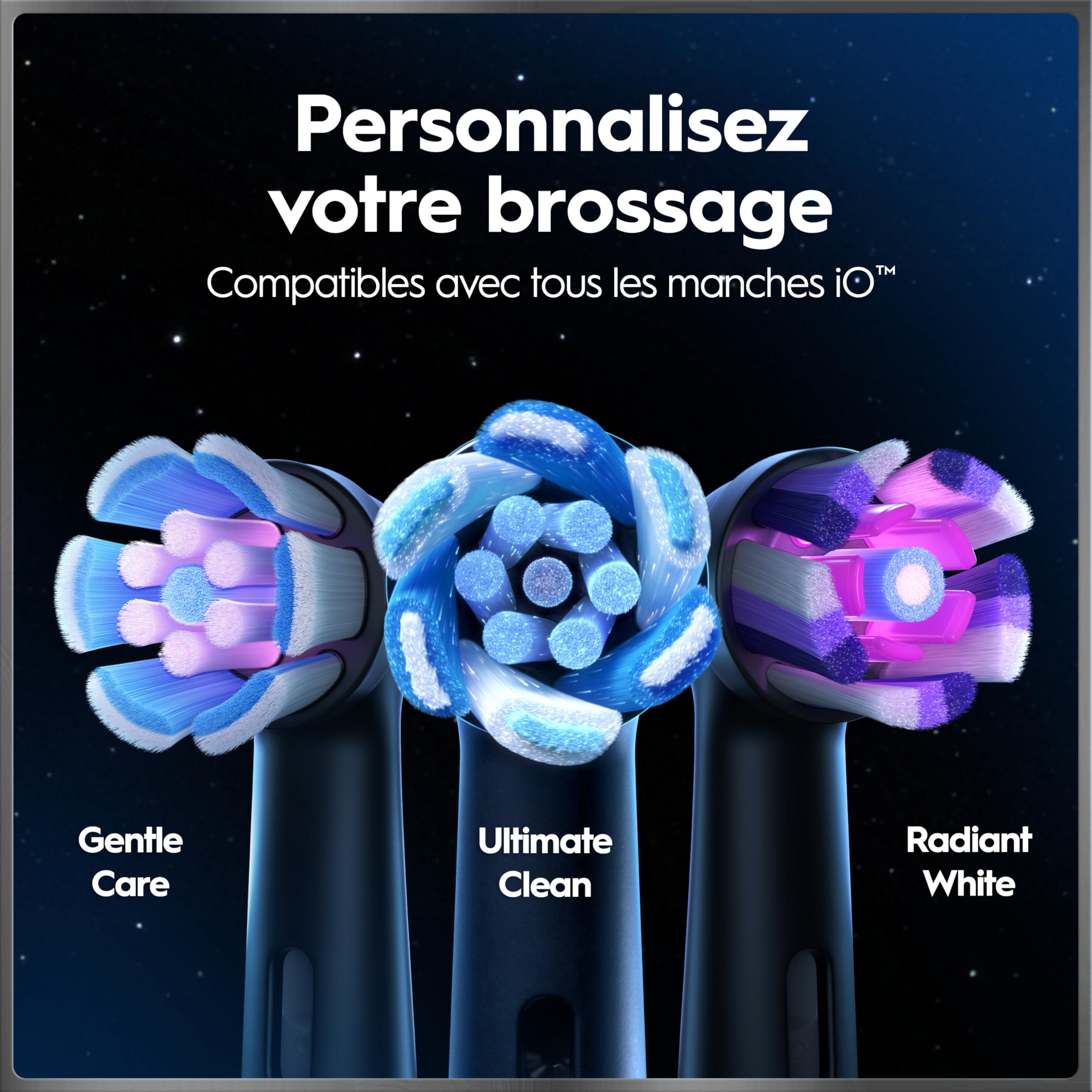 Oral-B Brosse à Dents Electrique iO 10 avec Brossette de Rechange, Noire – 7 Modes dont Blancheur et Soin des Gencives, Capteur de Pression, Batterie Rechargeable, Coach de Brossage, Etui