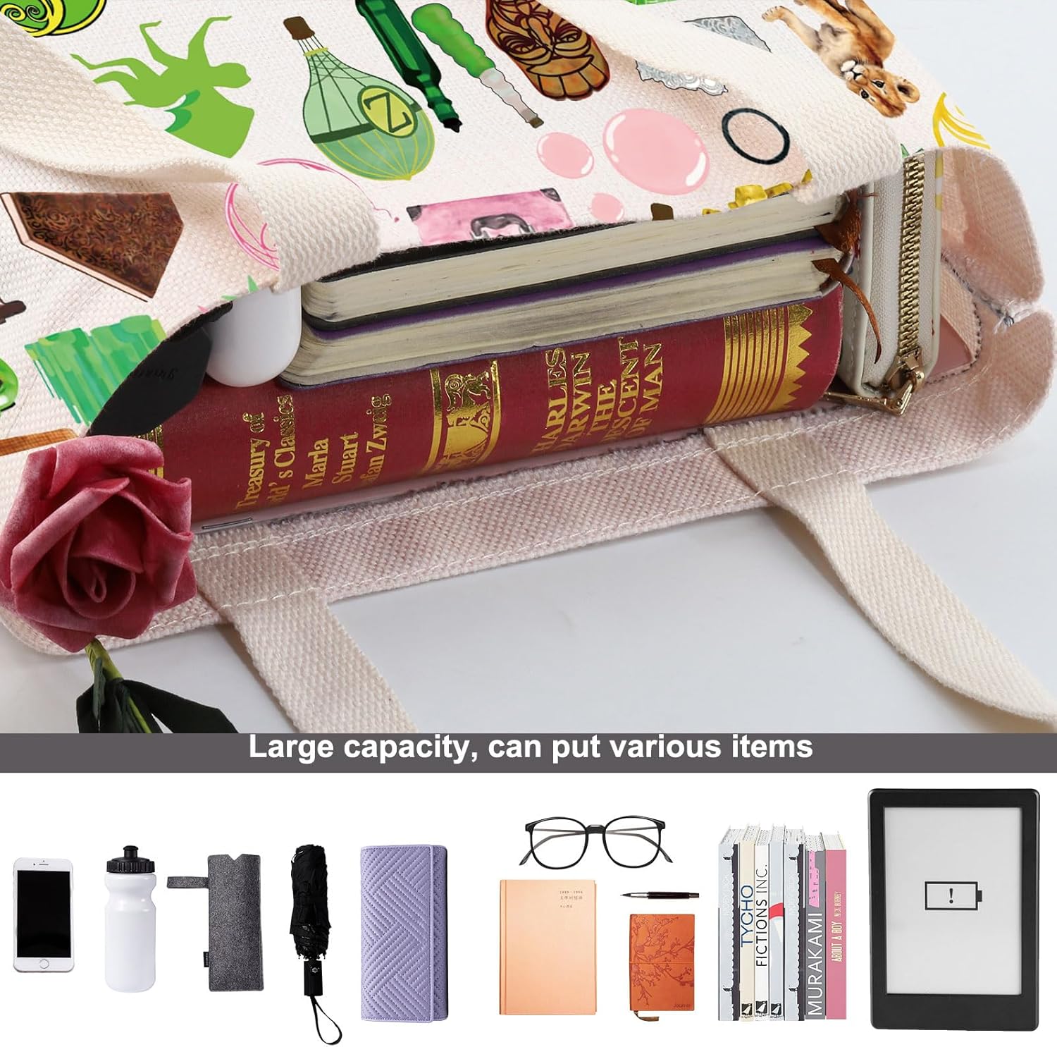 WZMPA Witch Musical Tote Bag Sorceress Theatre Fans Gift The Emerald City Witch Grocery Bag Witches Merch - Image 7