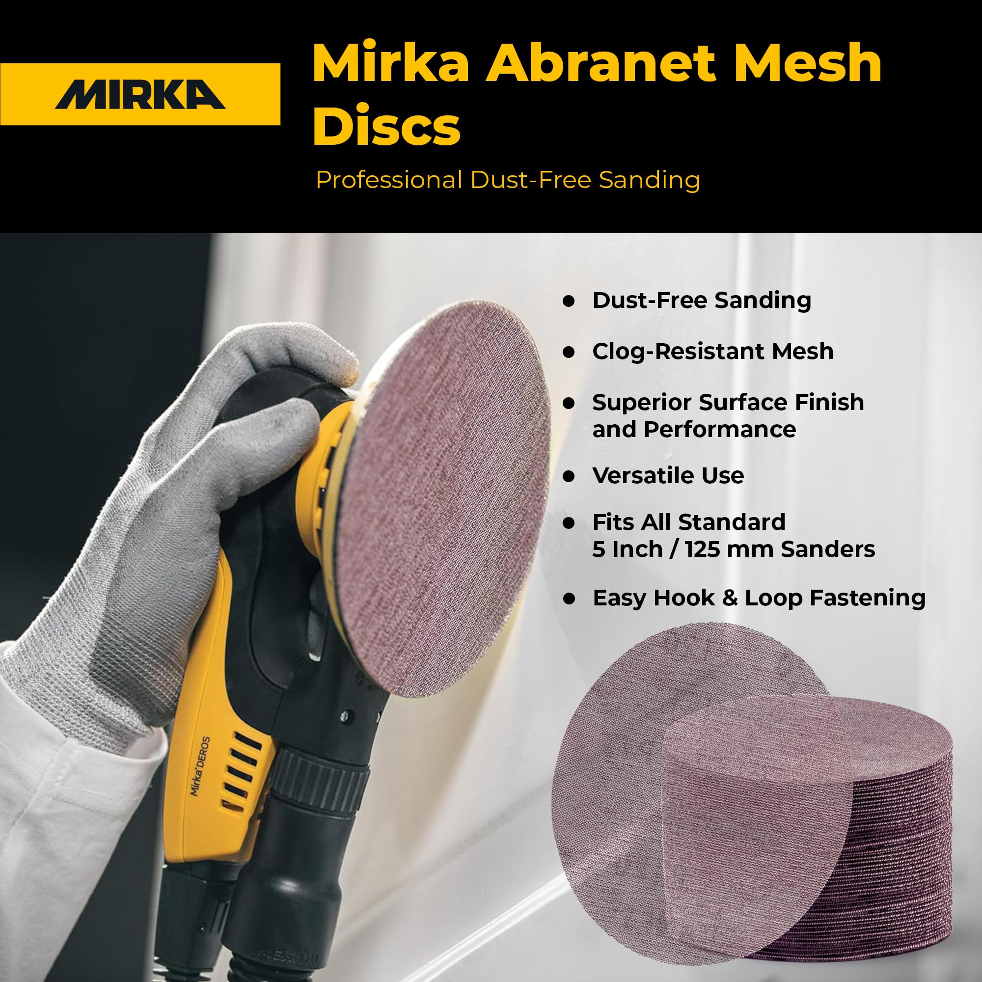 Mirka Abranet 9A-232-120 - Disco de lija de 12,7 cm, grano 120, 50 unidades