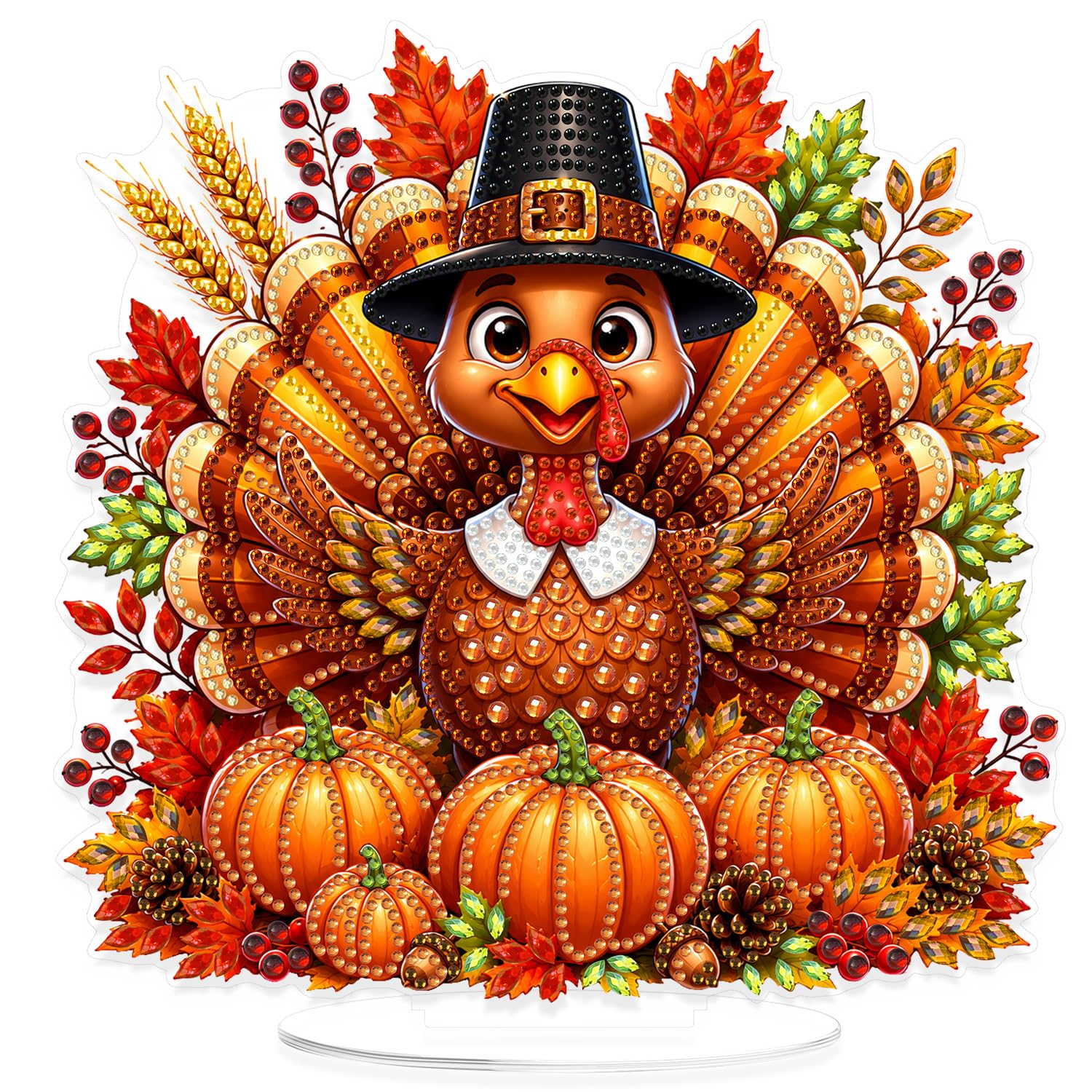 Kit de peinture diamant de Thanksgiving Eiflow avec support en acrylique - 8