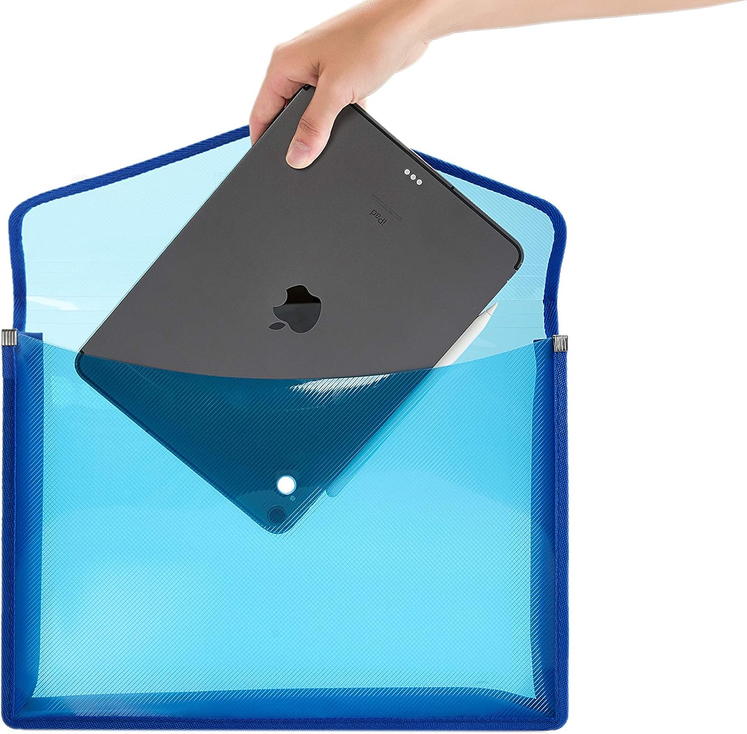 FANWU Plastic File Folder Poly Envelope Expanding File Wallet Document Folder with Snap Button Closure, Legal Size, 5 Pack Large Waterproof Accordion File Pouch (Assorted Color) : Office Products