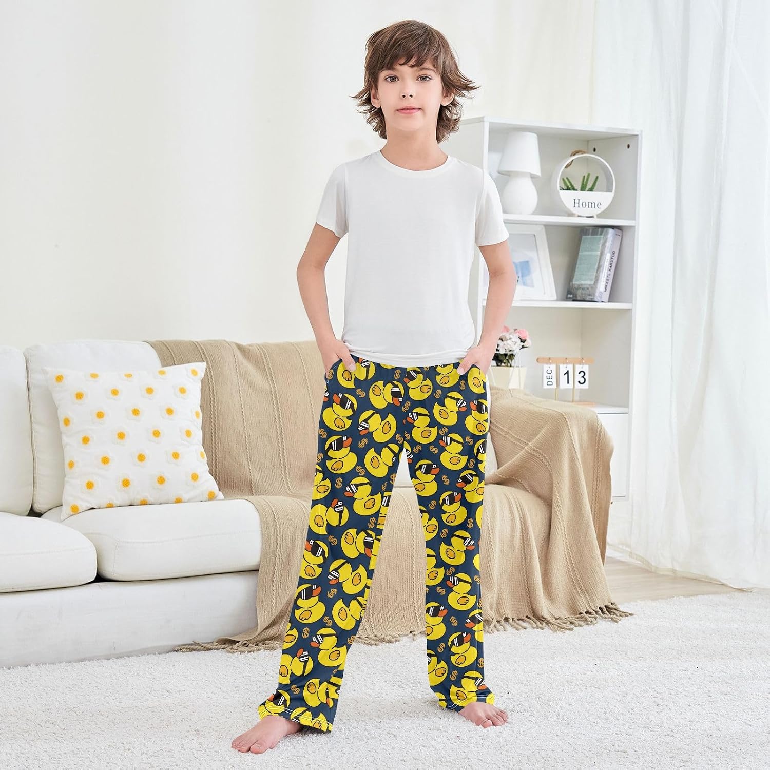 Pajama Pants Wide Leg Pj Bottoms Lounge Comfy Soft Casual Sleep Pants