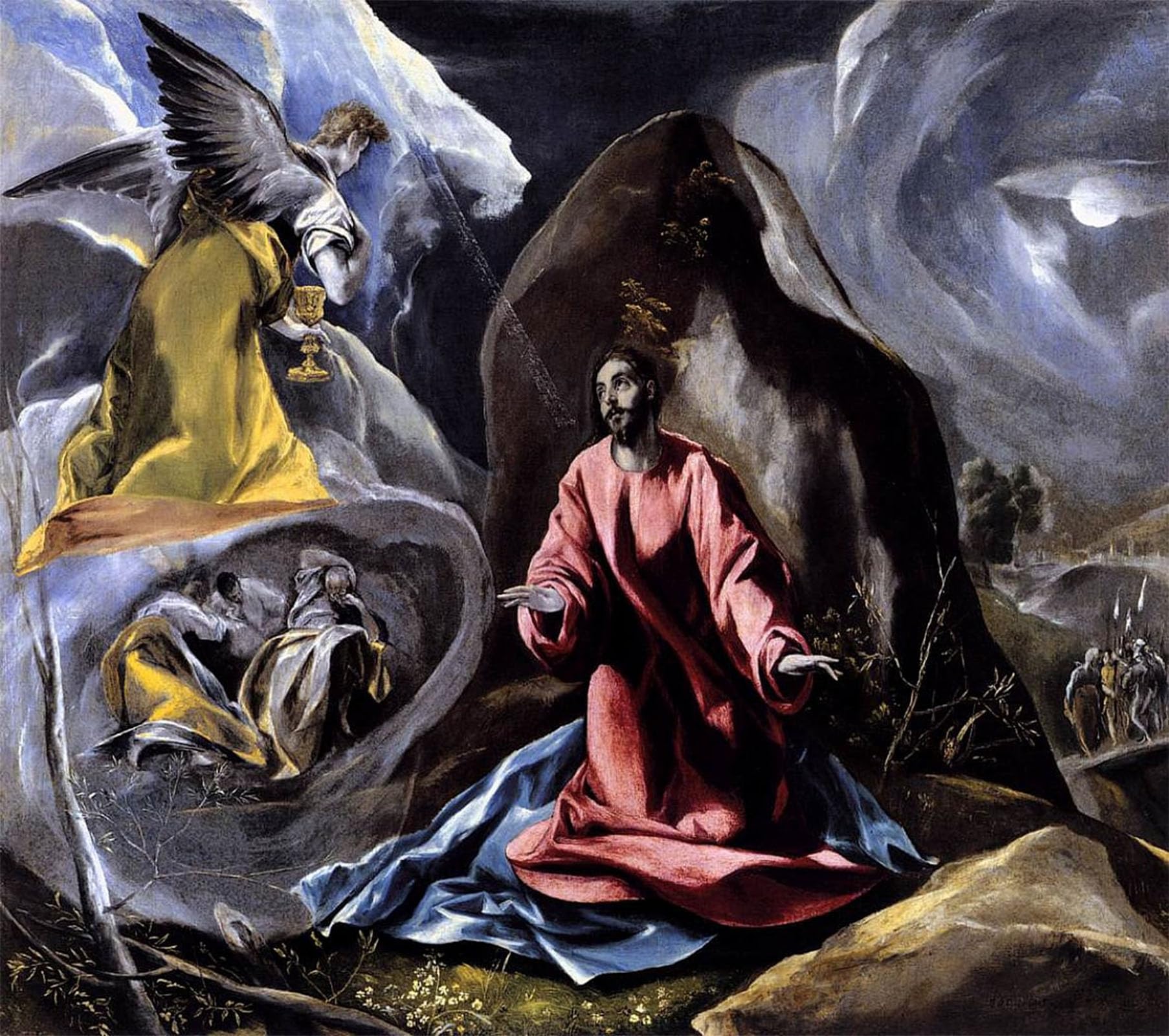SERENDIPITP Retro Picture Poster Wall Art Pictures Painting the Agony in the Garden by El Greco Wall Art Canvas Print for Wall Decor 60x90cm