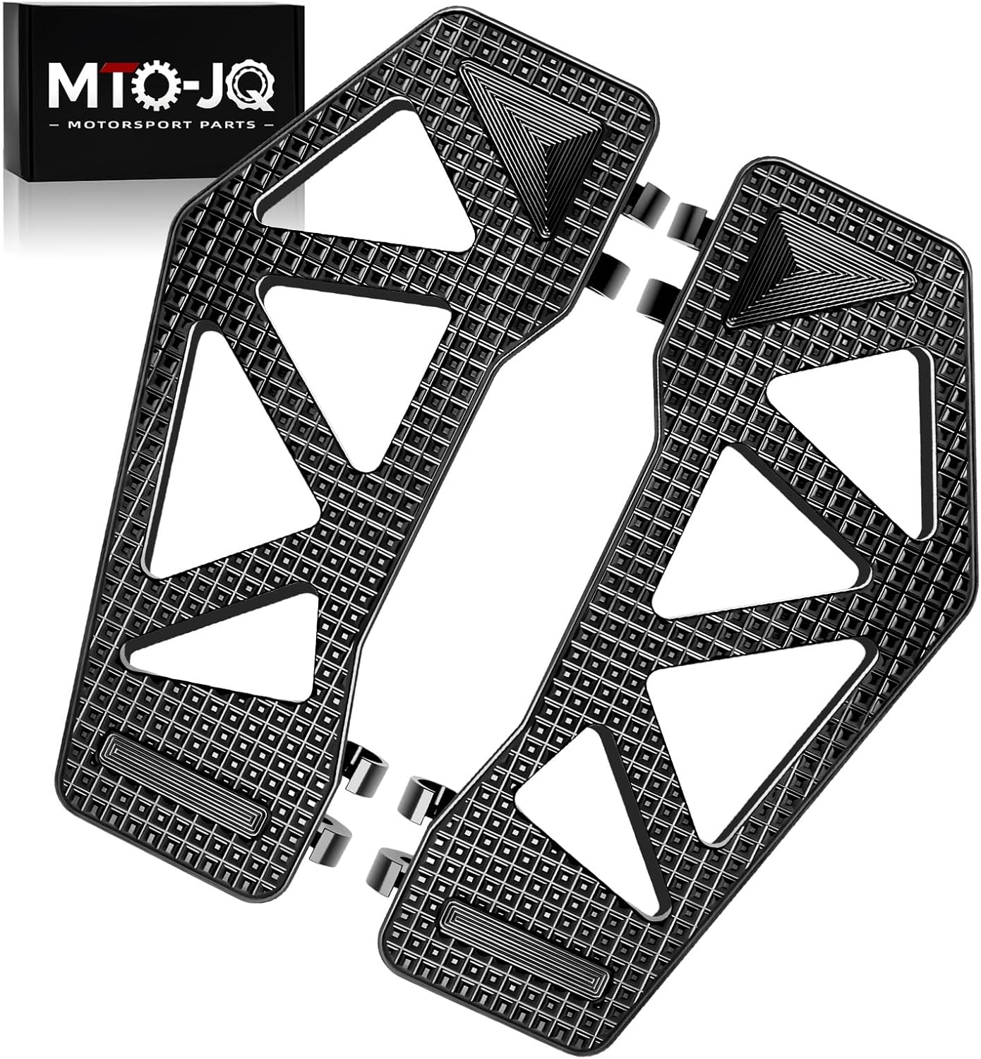 Black Passenger Floor Boards, Rear Foot Pegs Footrest