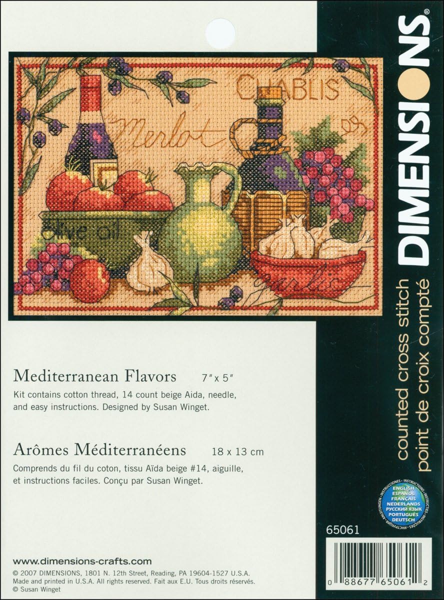 jbr1104 Dimensions Mediterranean Flavors Mini Cntd X-Stitch Kit