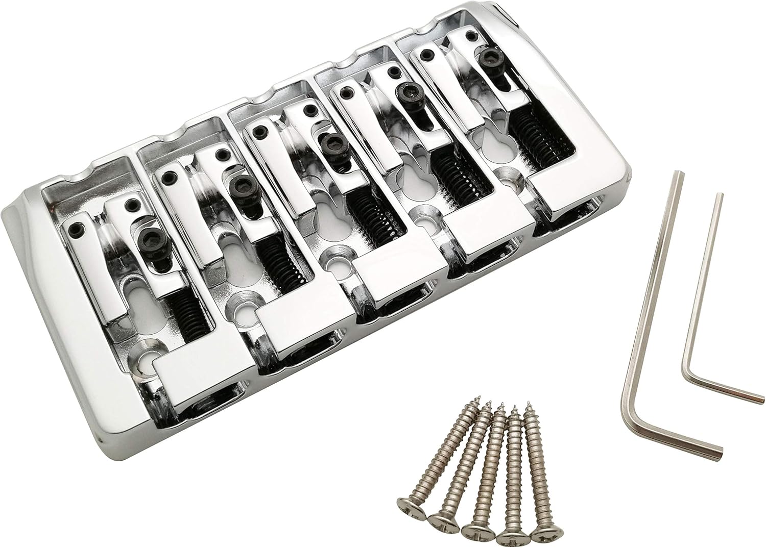 Buy Guyker 5 String Bass Bridge with Locking Zinc Saddles Dual Load