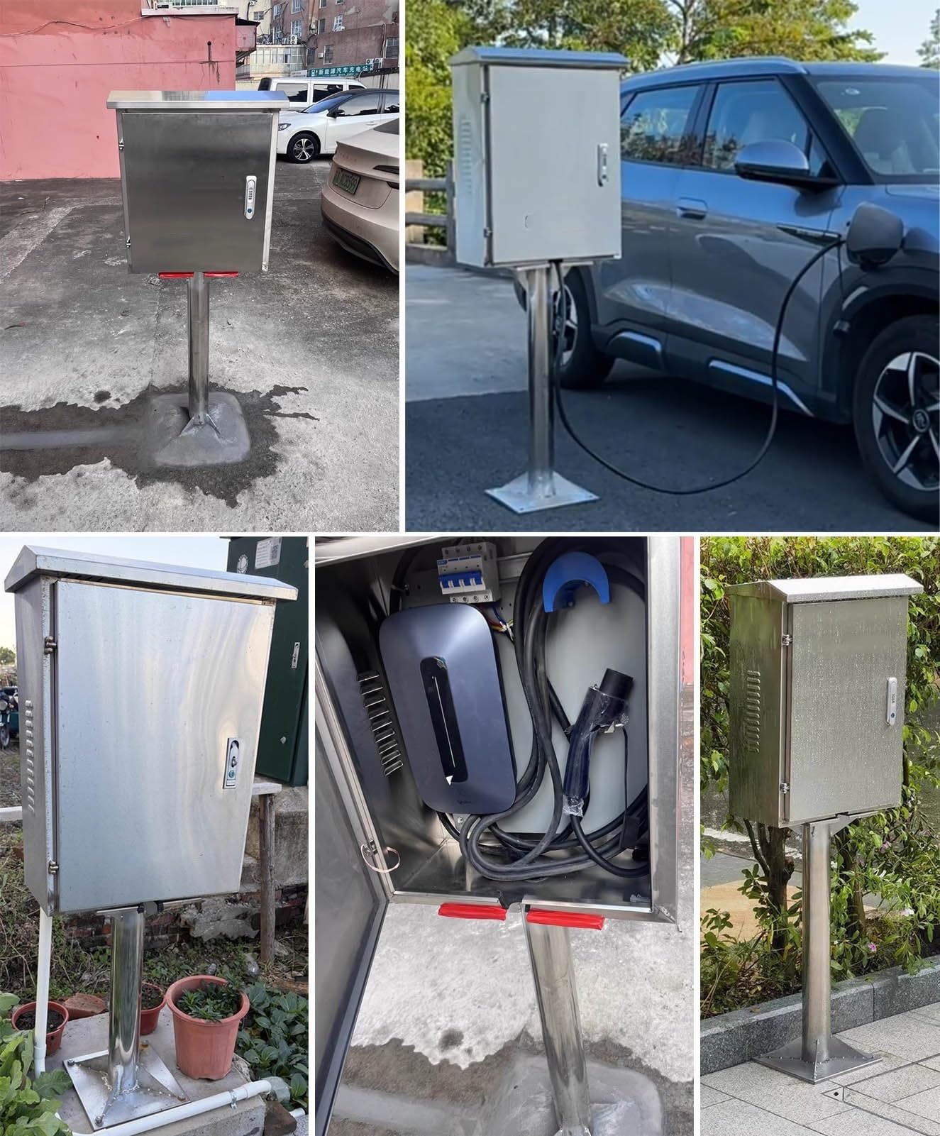 Amazon.co.jp: EV 充電器ホルダー 屋外用ロック付きEV充電器