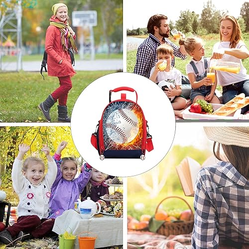 Miniatura 6 de Lonchera para niños, reutilizable, multiconvertible, aislante, térmica, con correa para el hombro, lonchera, mochila, sándwich, bolsas para niñas,