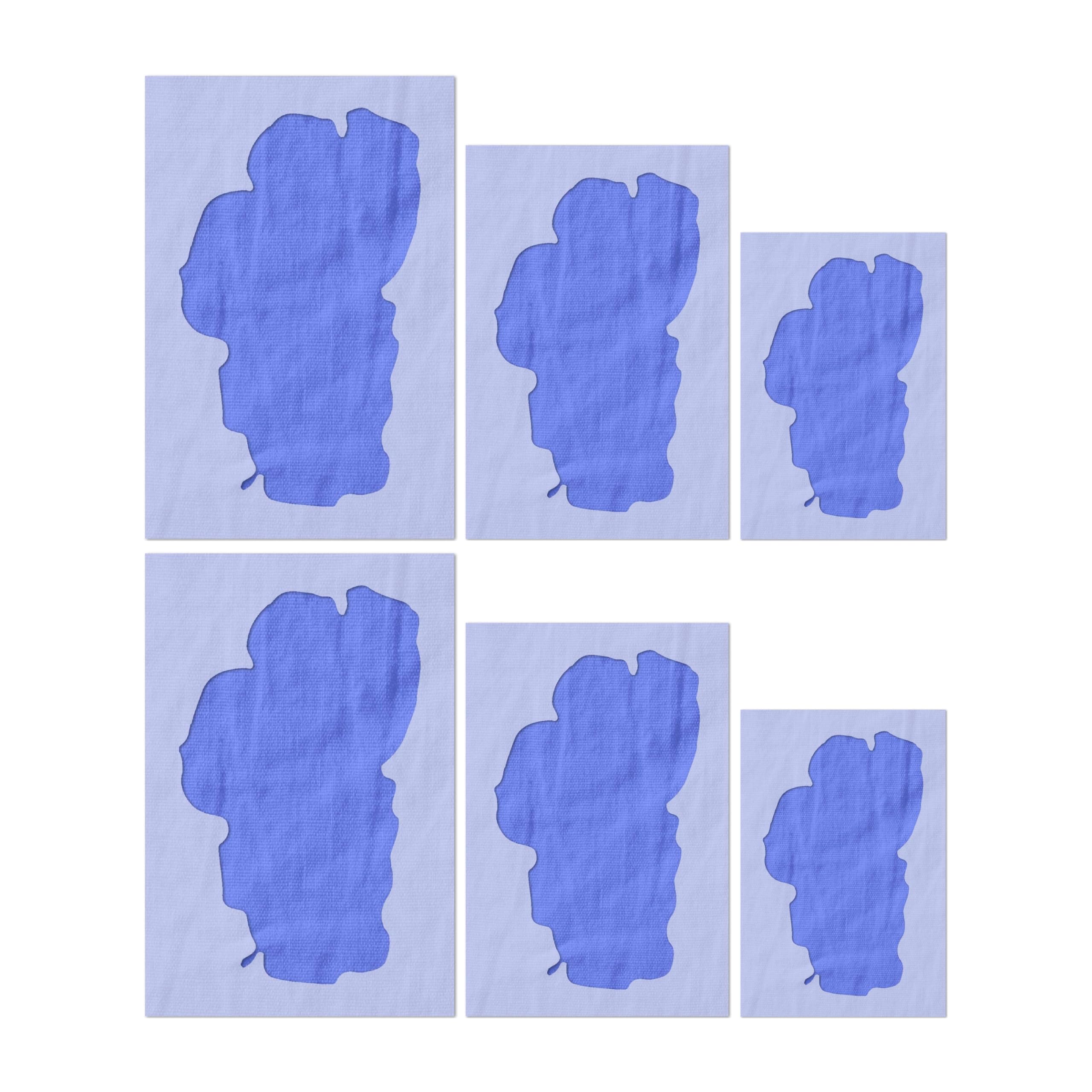 Stencil Stop Szablon w kształcie jeziora Tahoe – wielokrotnego użytku do projektów DIY, malowania, rysowania, rzemiosła, 14 mil tworzywa sztucznego (6 sztuk (5 cm, 7,6 cm i 10 cm, 2 sztuki))