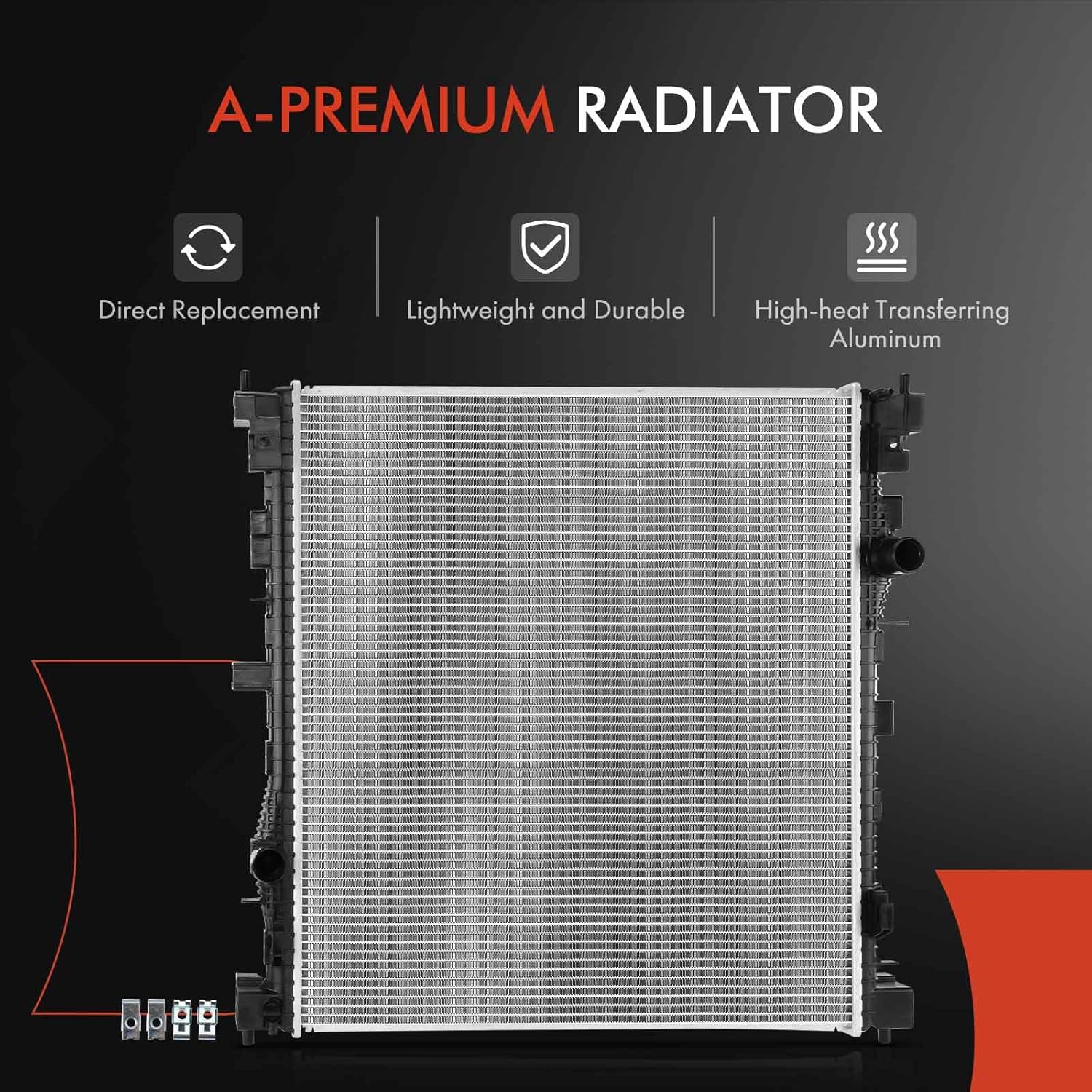 A-Premium Engine Coolant Radiator Assembly Compatible with Ford Explorer 2020-2023, Police Interceptor Utility 2020-2022 & Lincoln Aviator 2020-2023, 2.3L 3.0L, Replace# L1MZ8005K