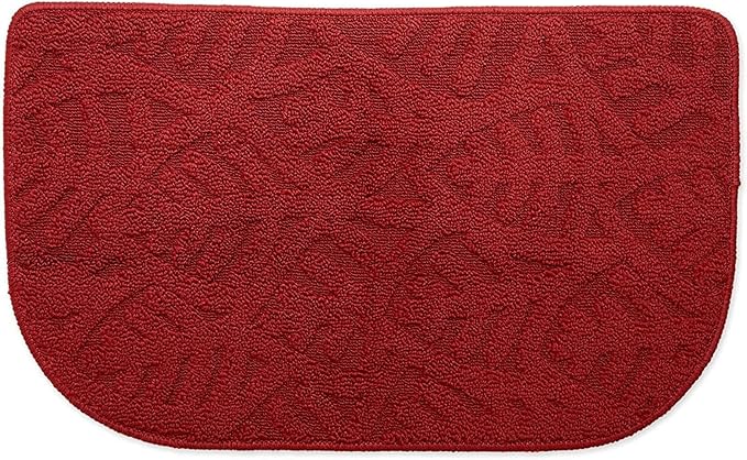 Amazon.com: Anti Slip Kitchen Floor Mat, Half Round Rug (Red, 30 x 18 ...