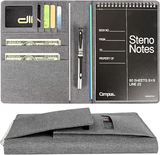 Steno Pad Holder for 6x9 Top Spiral Notepad & Rocketbook Flip Cover