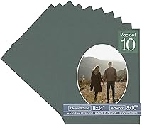 Vista 53 de CountryArtHouse Marco ovalado de 11 x 14 pulgadas, sin ácido, con núcleo blanco, corte biselado para fotos de 8 x 10 pulgadas, se adapta a marcos