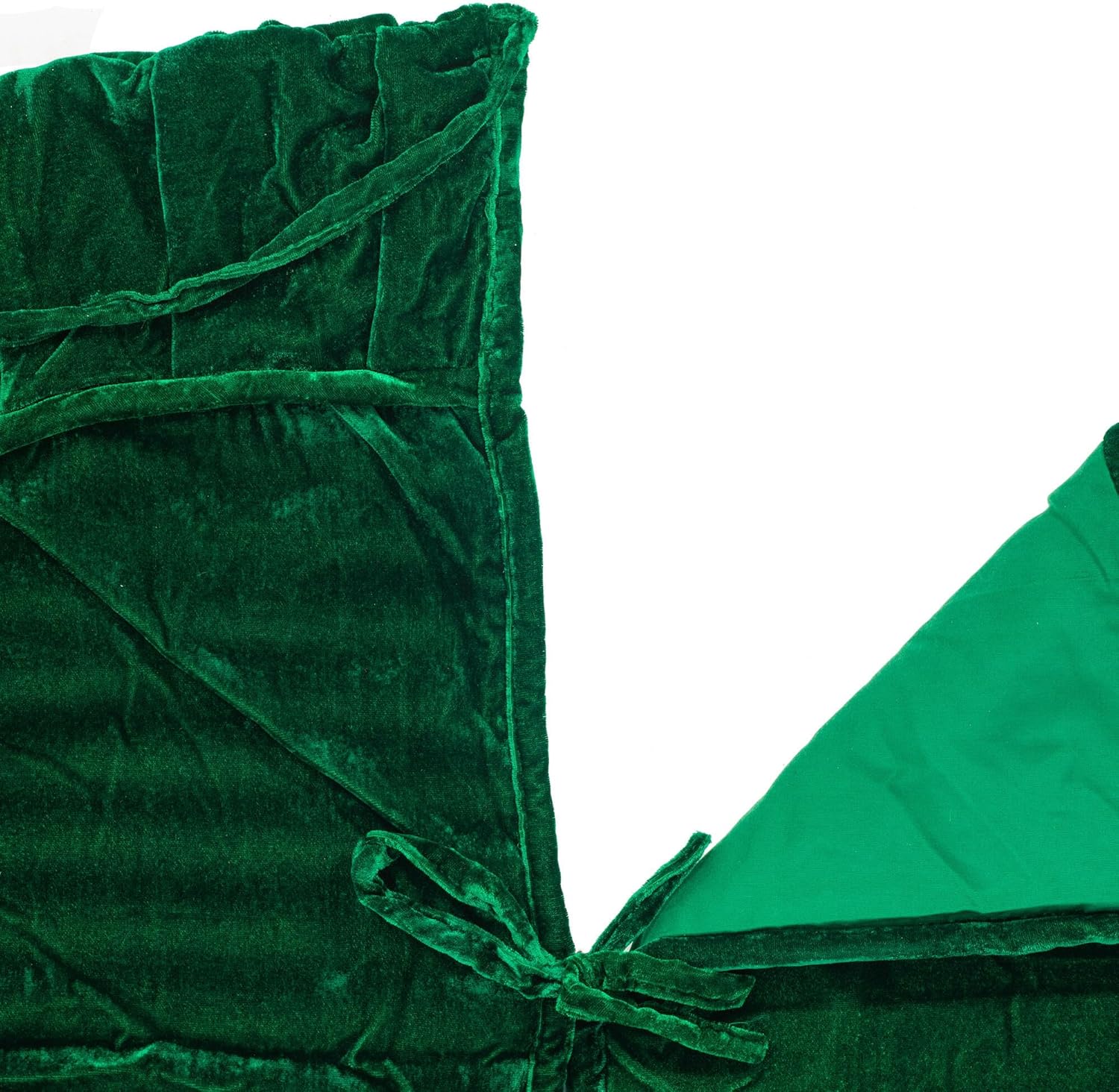 Vickerman 72" Plush Emerald Green Velvet Christmas Tree Skirt