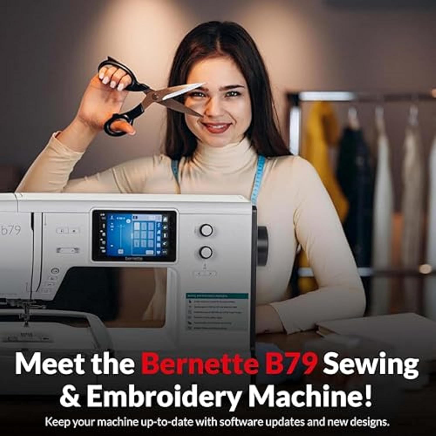 Bernette B79 Sewing & Embroidery Machine Bundle with Advanced Software Package