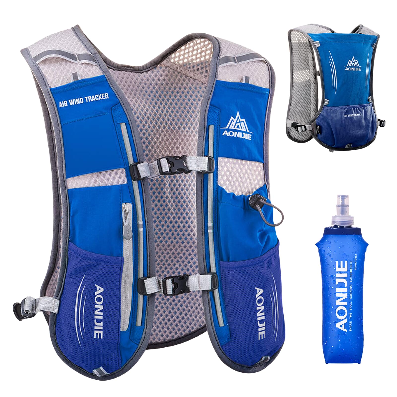 TRIWONDER Zaino Idratazione 5L Zaino Trail Running Ultraleggero con Strisce Riflettenti per Corsa Ciclismo Maratona Uomo Donna