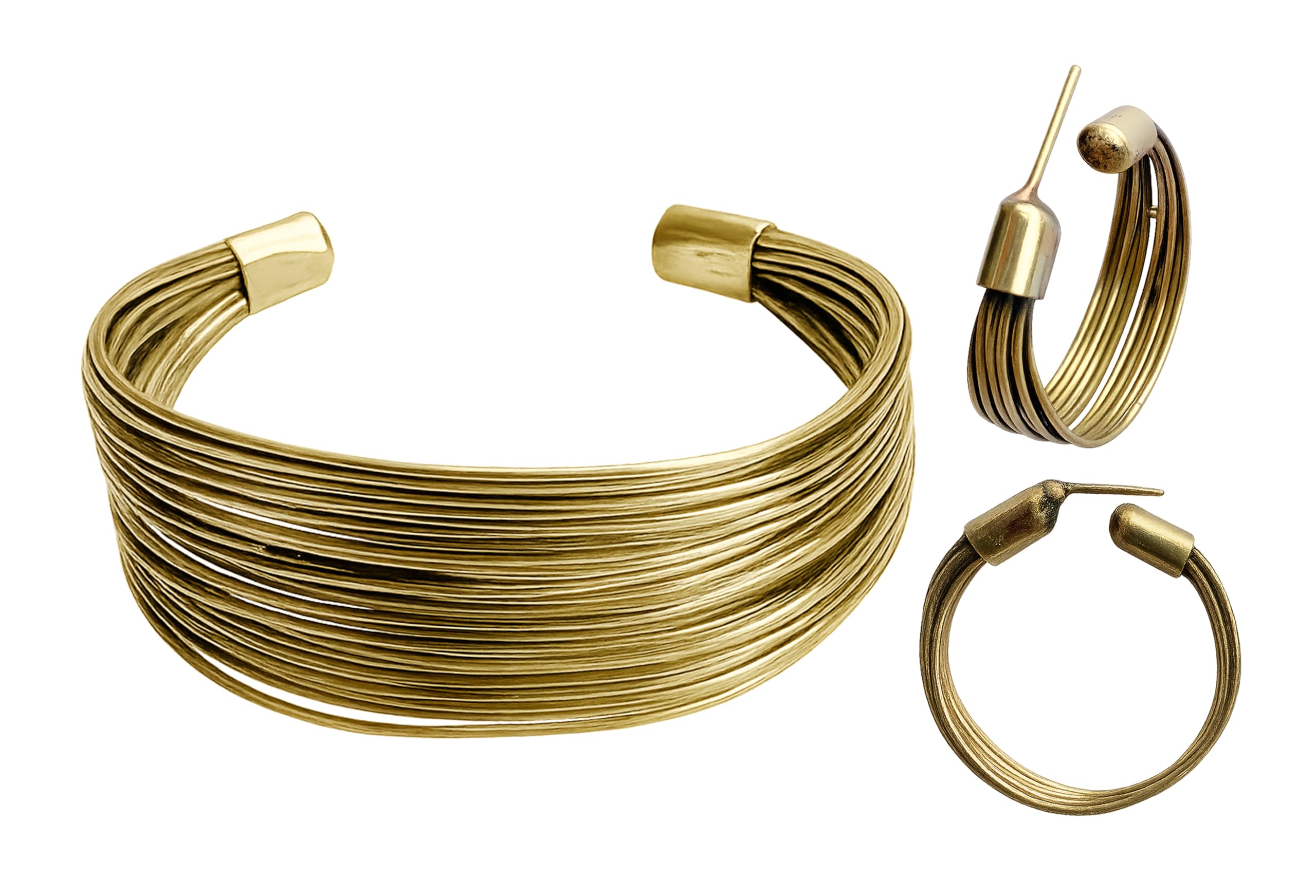 Touchstone Indian Bollywood Desire Brass Base Exotic Workmanship Free Size Cuff Bracelet in Antique Gold Or White Or Copper Tone for Women.