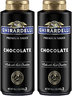Ghirardelli Chocolate Sauce, Black Label 16oz Squeeze Bottle (Pack of 2)
