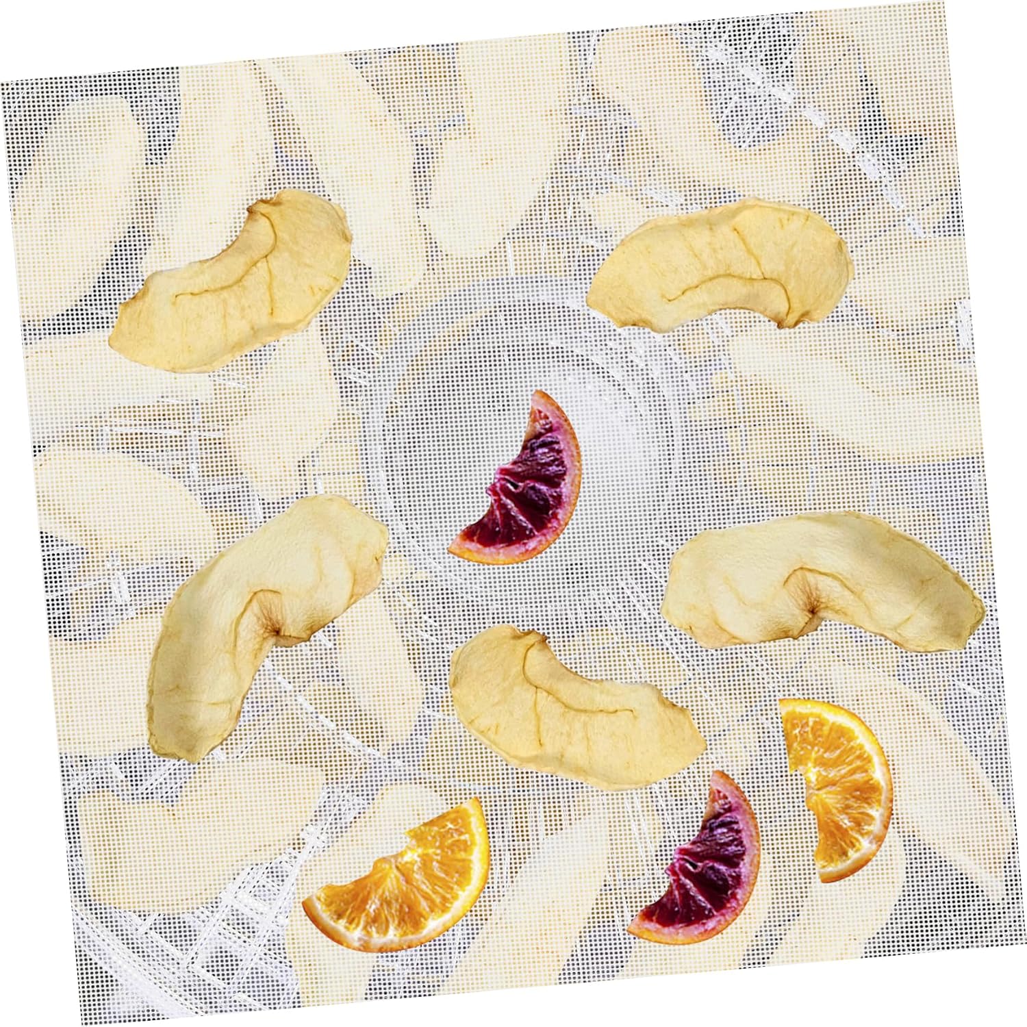 KICHOUSE 6pcs Food Grade Silicone Dehydrator Mats Reusable Non-stick Baking Tray for Fruit and Dishwasher Safe Dryer for Air Fryer and Oven Use