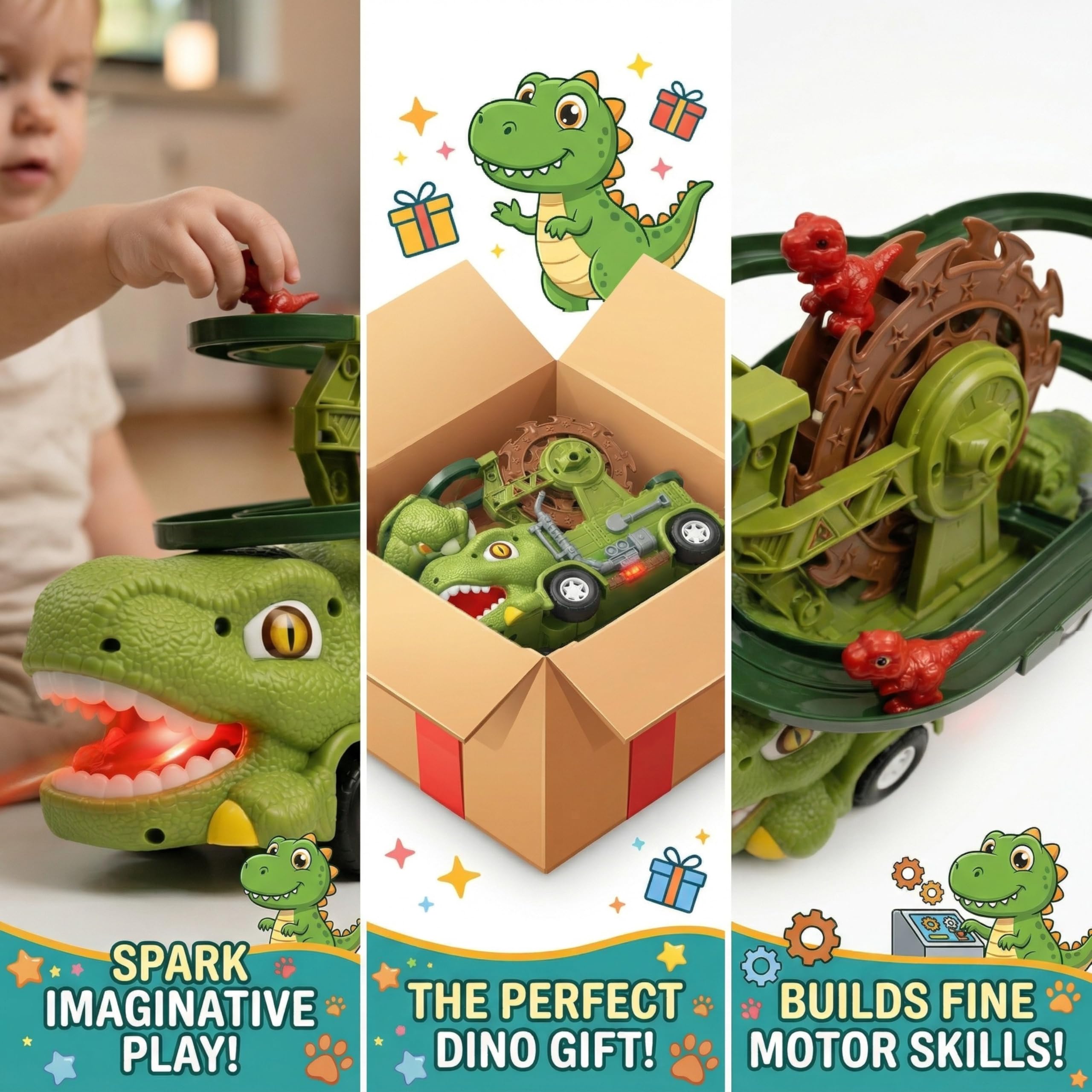 Dinosaur Truck Toy - 3-in-1 Dino Fun! -9 Dinosaur Truck Toy - 3-in-1 Dino Fun! -9