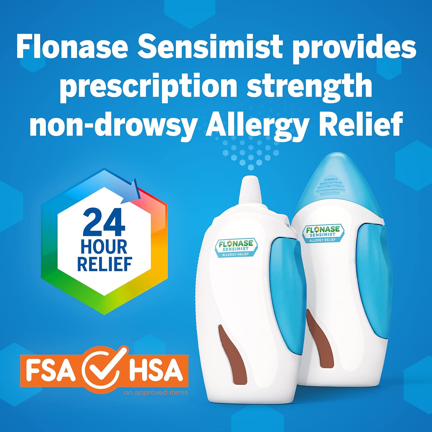 Flonase Sensimist Allergy Relief Nasal Spray Non Drowsy Allergy Medication, Gentle Mist - 120 Sprays : Health & Household