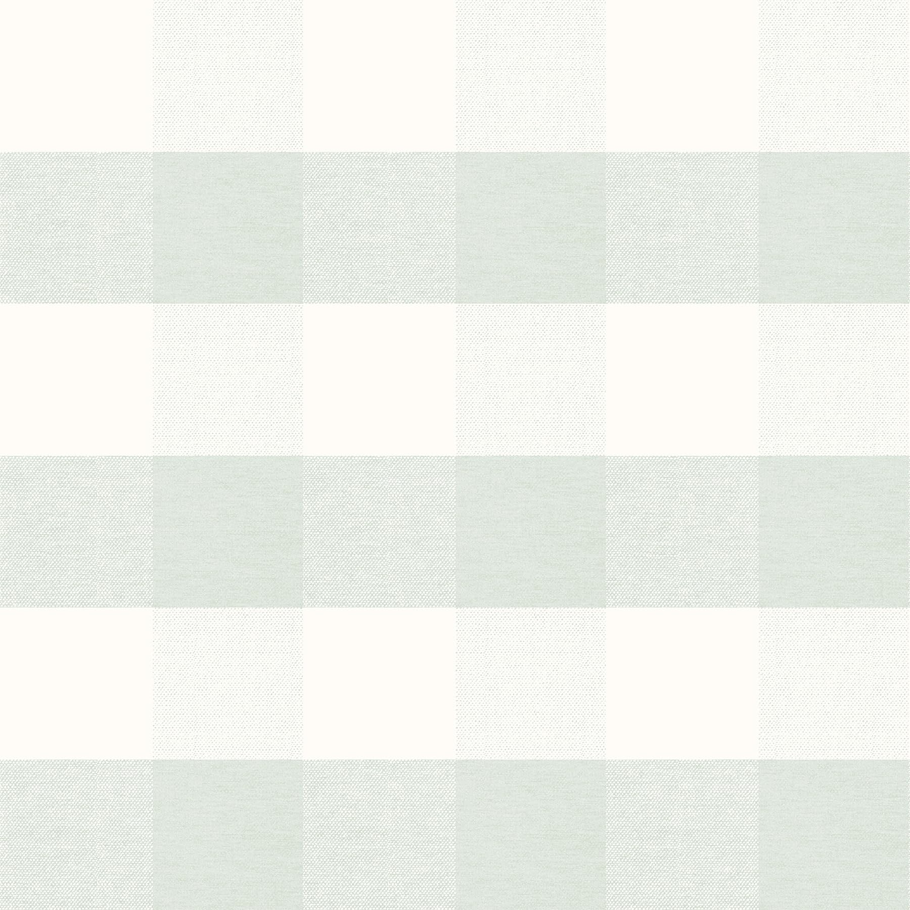 York Wallcoverings 750 Home Buffalo Check Sage Peel and Stick Wall Mural, 1266093