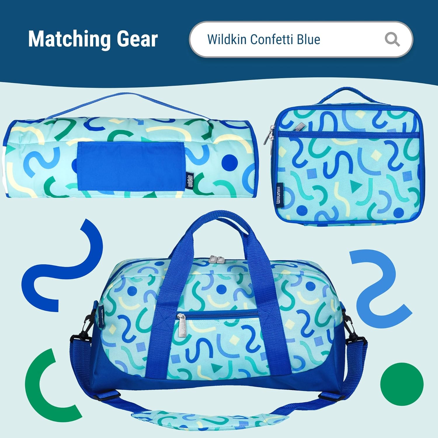 Wildkin 15-inch Kids Backpack – Durable, Padded, Adjustable for School & Travel - Confetti Blue - Image 7