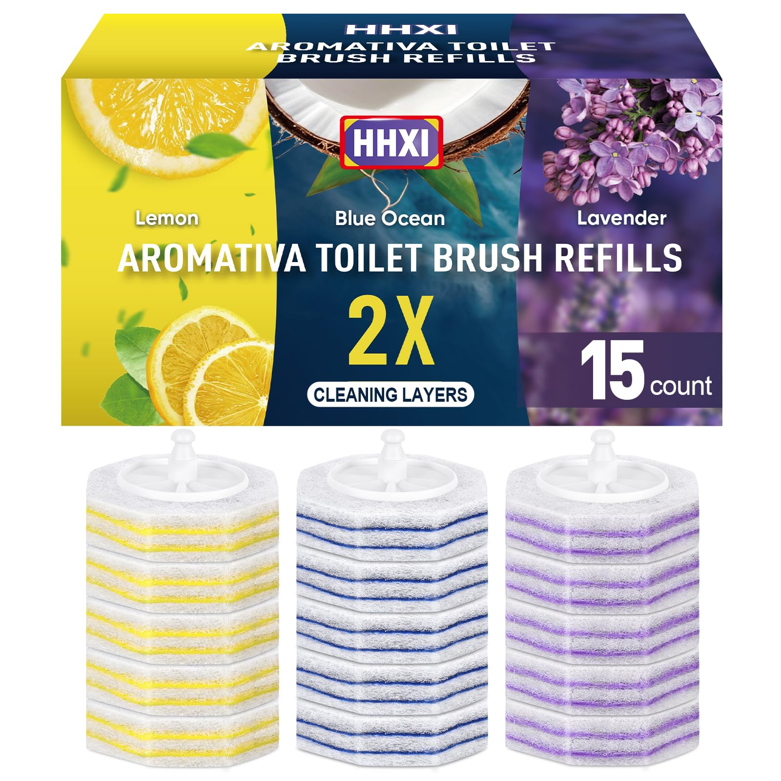 HHXI 15Ct Aromative Toilet Brush Refills