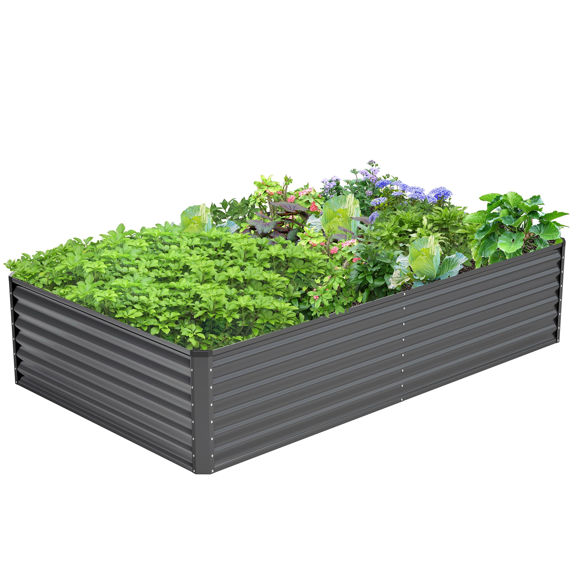 Ayen Guard 8x4x2FT Galvanized Raised Garden Bed