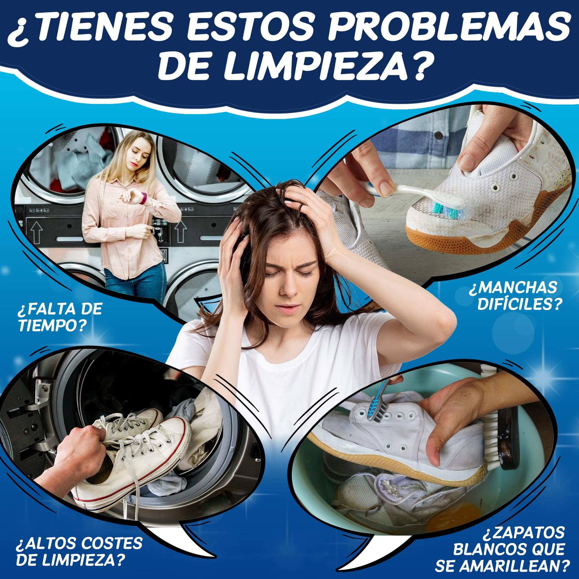 Kit limpieza zapatos, limpiador zapatillas blancas de 200 ml con cepillo y paño de microfibra. Limpia rápidamente sin agua zapatillas de cuero, lona, tejido de punto, goma y zapatillas para correr