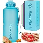 Hydracy 2L Large Water Bottle, Shatterproof, BPA Free Tritan Plastic, Leakproof, Zero Condensation, With Detachable Carry Strap, Spillproof Lid, Convenient Silicon Spout, Ideal for Gym, Yoga