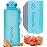 Hydracy 2L Large Water Bottle, Shatterproof, BPA Free Tritan Plastic, Leakproof, Zero Condensation, With Detachable Carry Strap, Spillproof Lid, Convenient Silicon Spout, Ideal for Gym, Yoga