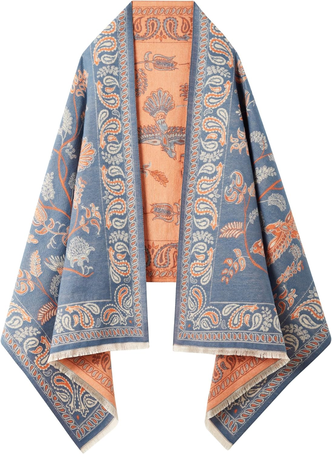 Women's Reversible Pashmina Shawl Wrap for Women Big Scarf Holiday Gifts