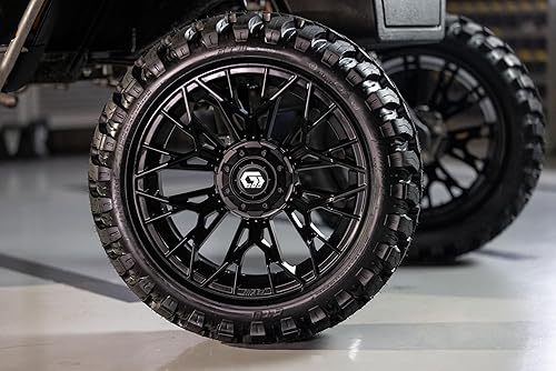 Miniatura 9 de GTW Stellar - Rueda de aluminio para carrito de golf de 15 pulgadas de 15 x 7 pulgadas, 4-4 pernos  desplazamiento 34 (negro matemecanizado)