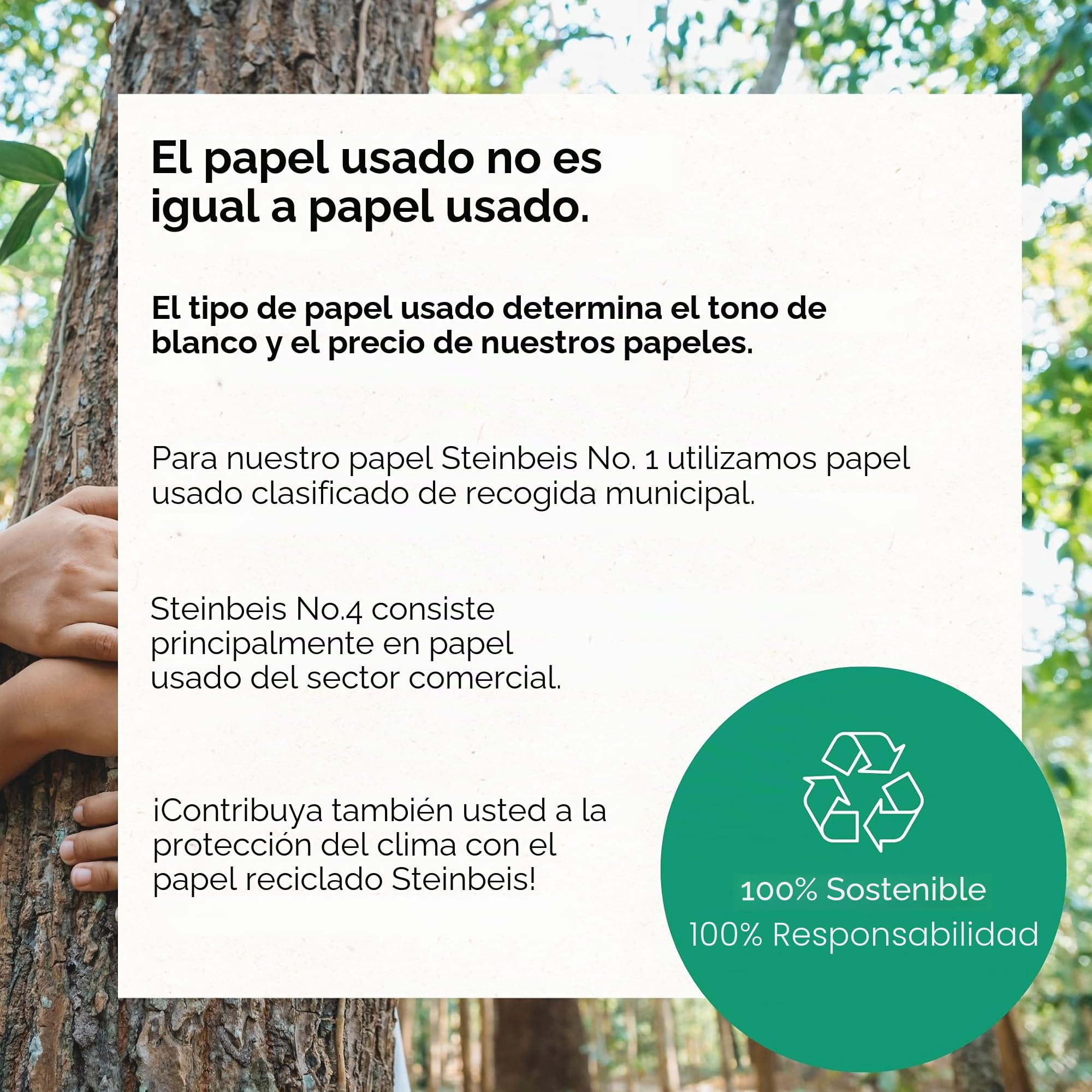 STEINBEIS N1, Papel 100% reciclado, A4, 80 g/m2, caja 5 paquetes (2500 hojas)