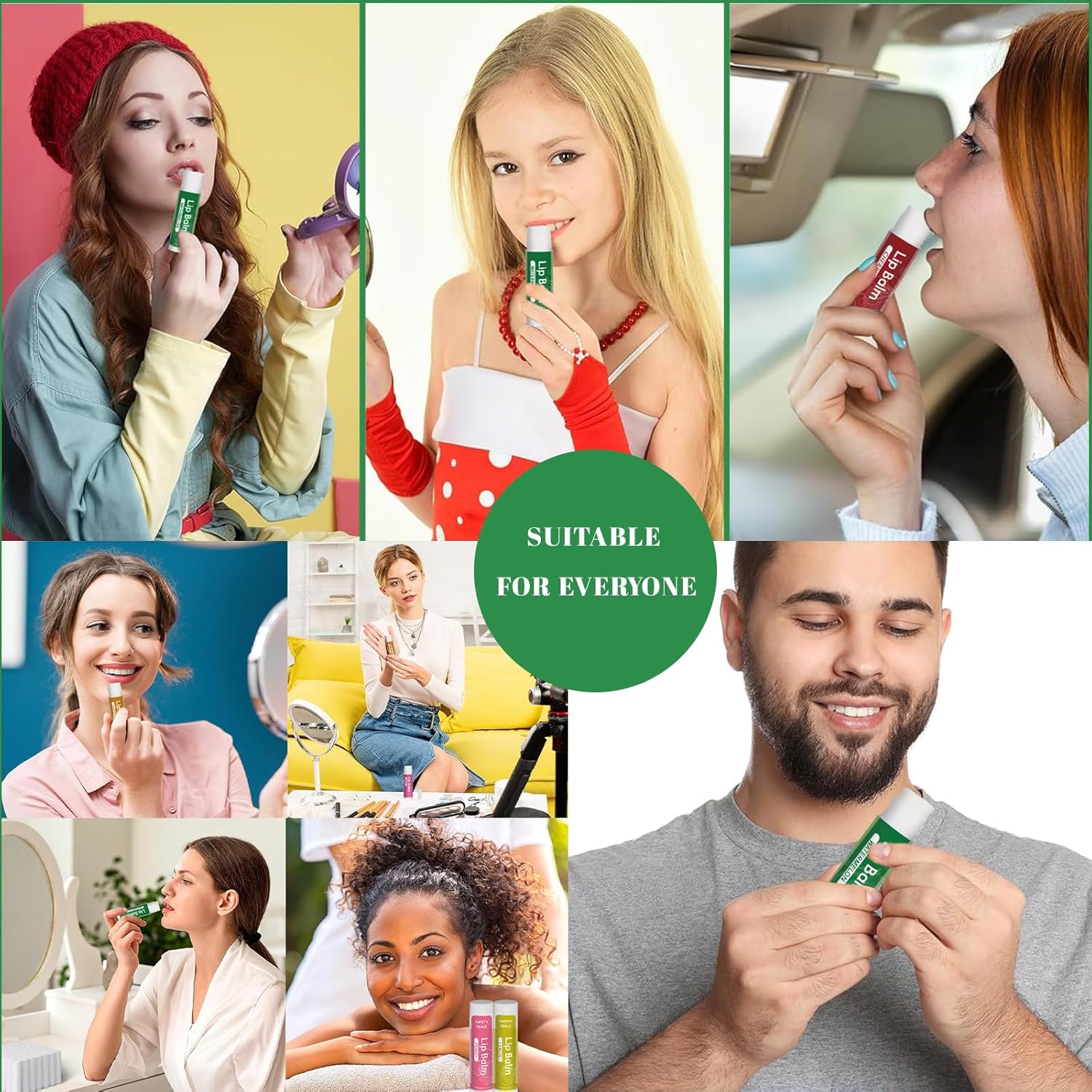 Yopela 84 Pack Natural Lip Balm Bulk with Vitamin E and Coconut Oil - Moisturizing, Soothing, and Repairing Dry and Chapped Lips - 14 Flavors - Non-GMO