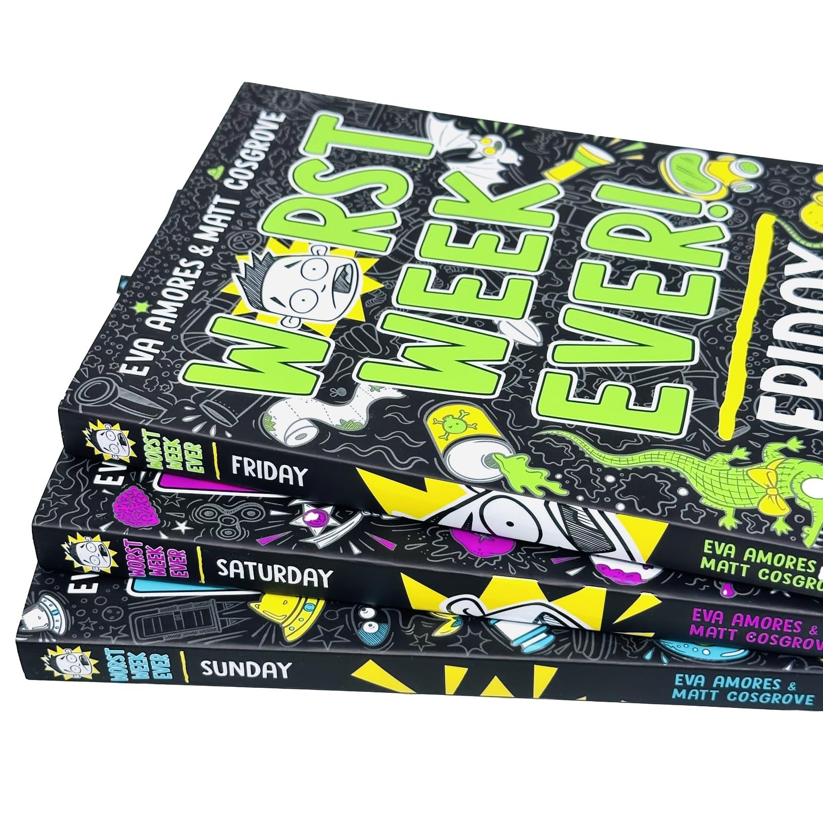 Worst Week Ever! Series 3 Books Collection Set By Eva Amores & Matt Cosgrove (Sunday, Saturday & Friday)