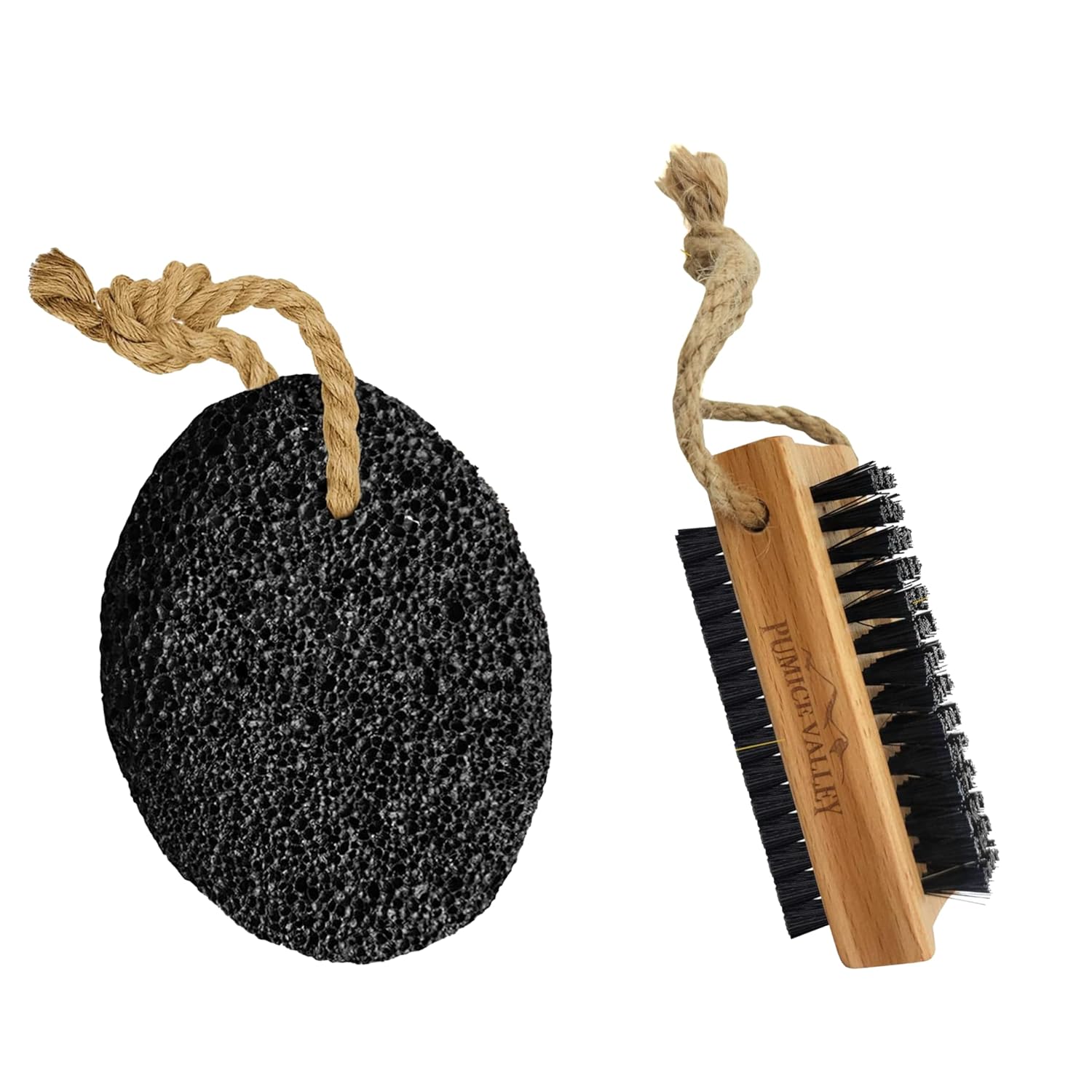 Wooden Cleaning Finger Nail Brush & Pumice Stone Beauty